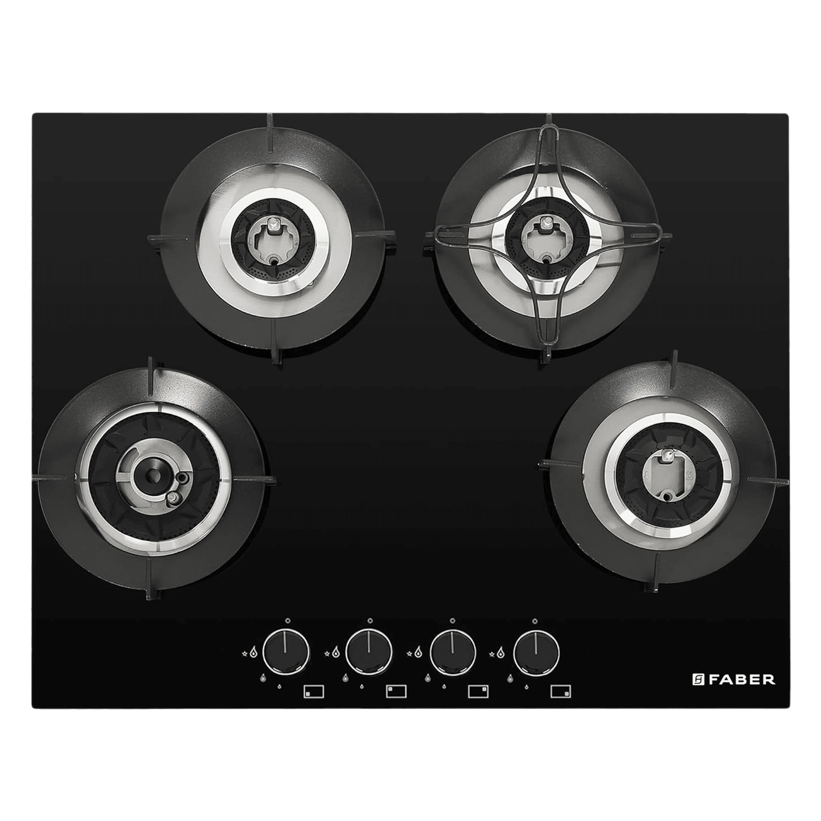 FABER Superia HT654 BR AI Toughened Glass Top 4 Burner Automatic Hob (Black Enameled Pan Support, Black) FABER Superia HT654 BR AI Toughened Glass Top 4 Burner Automatic Hob (Black Enameled Pan Support, Black)_13