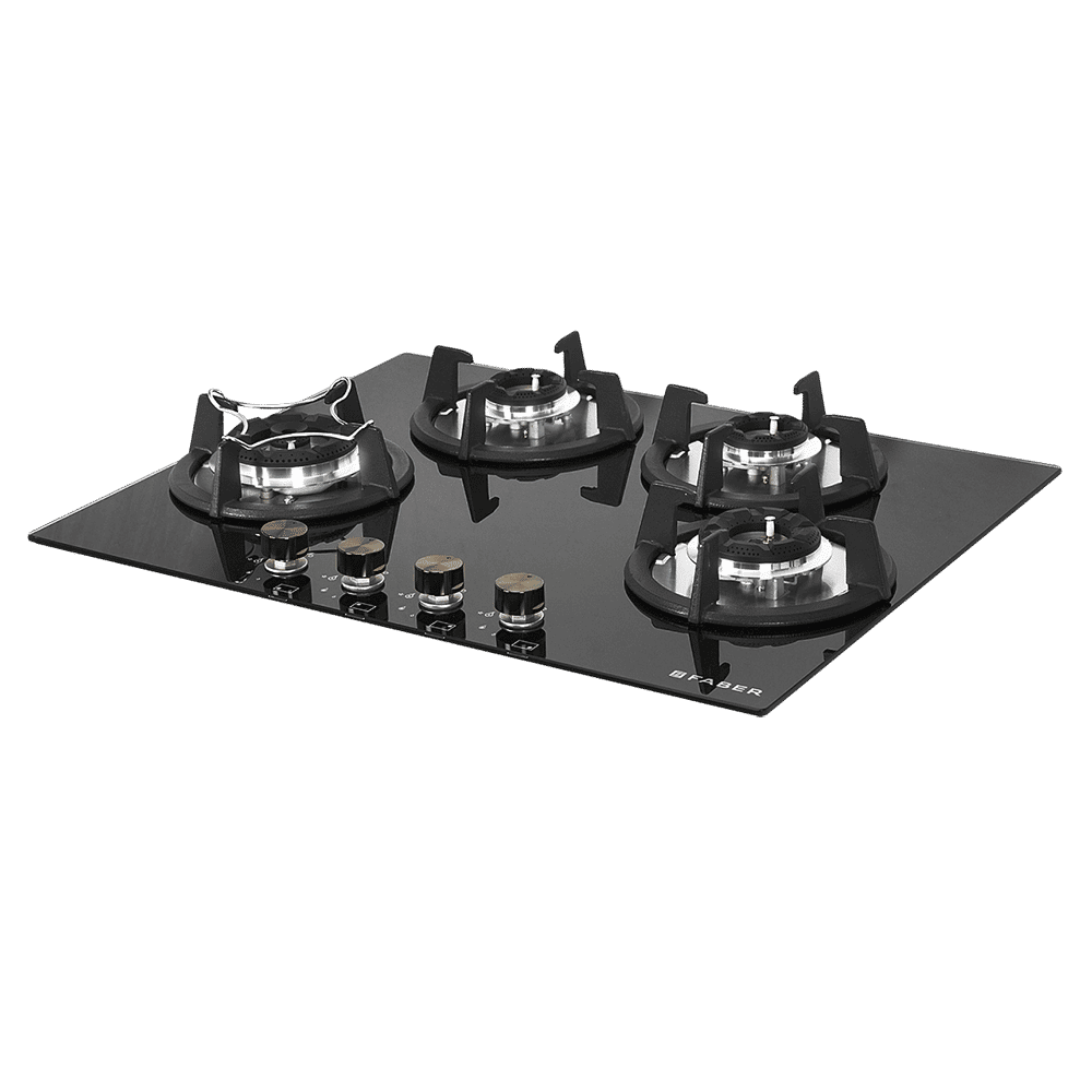 FABER Superia HT654 BR AI Toughened Glass Top 4 Burner Automatic Hob (Black Enameled Pan Support, Black) FABER Superia HT654 BR AI Toughened Glass Top 4 Burner Automatic Hob (Black Enameled Pan Support, Black)_15