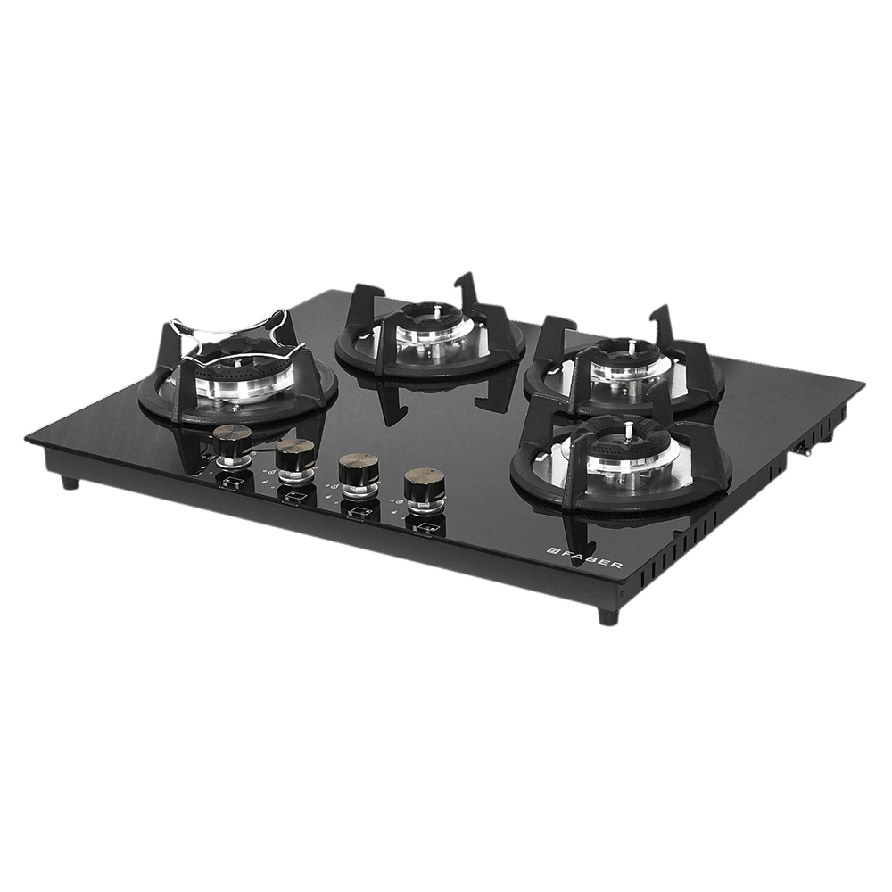 FABER Superia HT654 BR AI Toughened Glass Top 4 Burner Automatic Hob (Black Enameled Pan Support, Black) FABER Superia HT654 BR AI Toughened Glass Top 4 Burner Automatic Hob (Black Enameled Pan Support, Black)_16