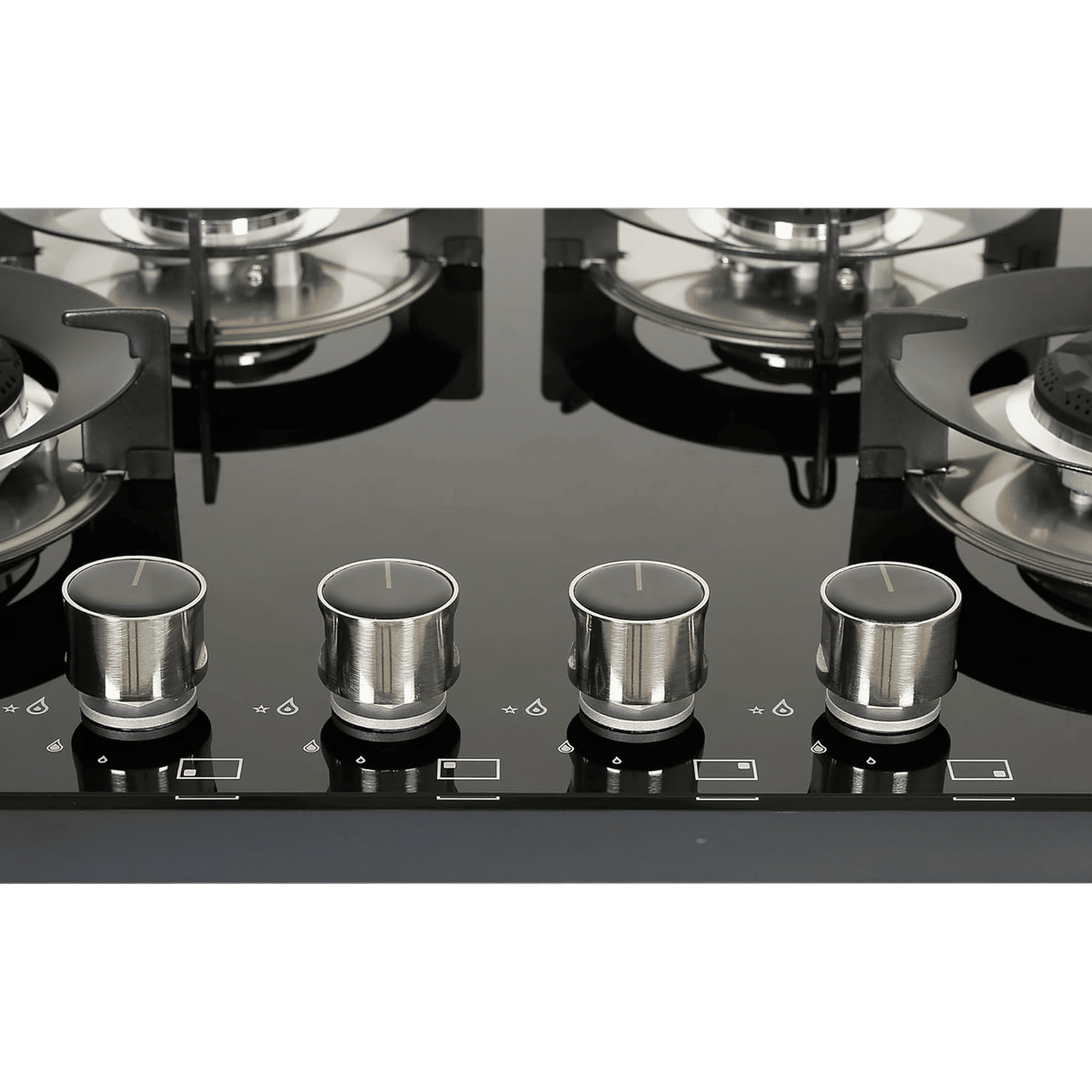 FABER Superia HT654 BR AI Toughened Glass Top 4 Burner Automatic Hob (Black Enameled Pan Support, Black) FABER Superia HT654 BR AI Toughened Glass Top 4 Burner Automatic Hob (Black Enameled Pan Support, Black)_5