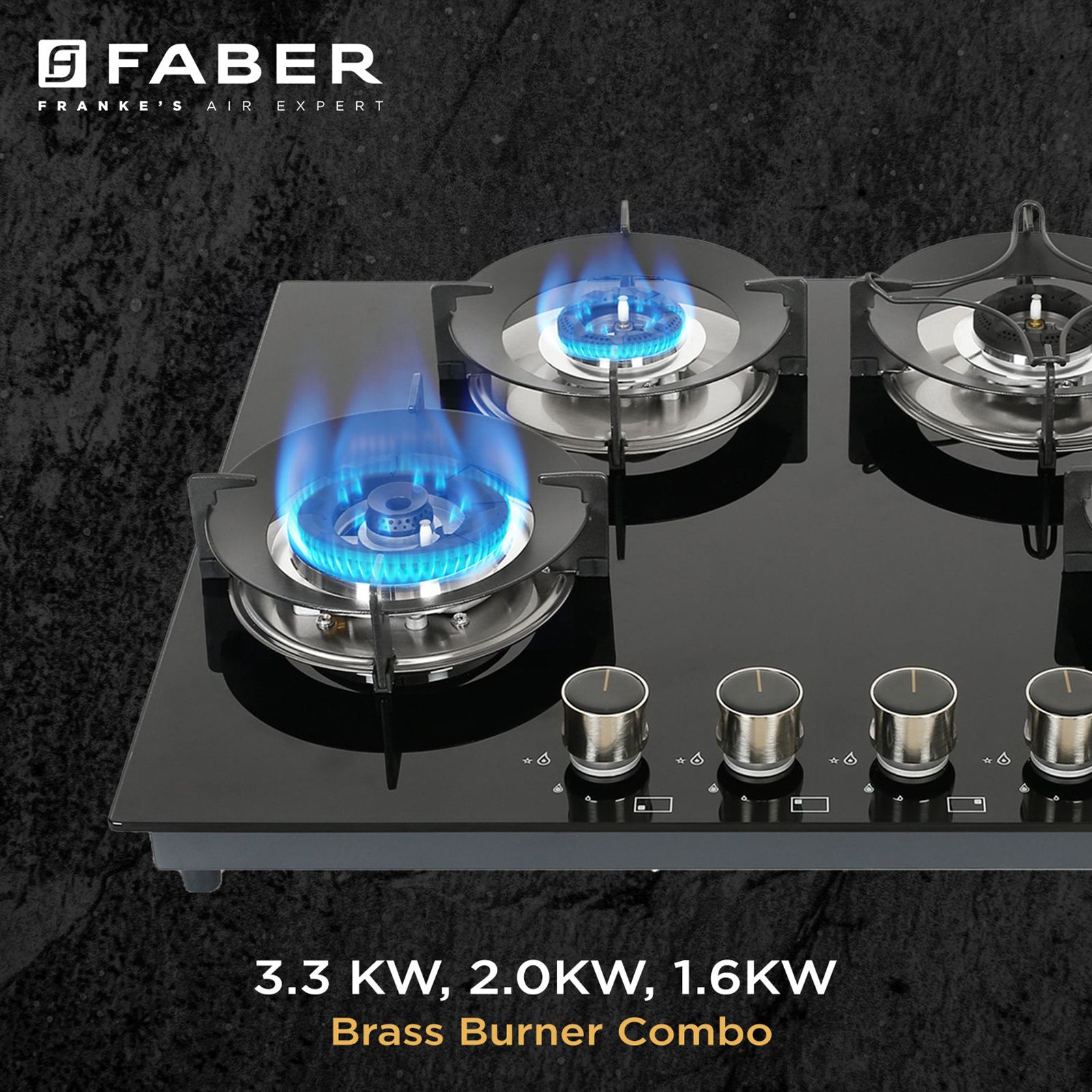 FABER Superia HT654 BR AI Toughened Glass Top 4 Burner Automatic Hob (Black Enameled Pan Support, Black) FABER Superia HT654 BR AI Toughened Glass Top 4 Burner Automatic Hob (Black Enameled Pan Support, Black)_9