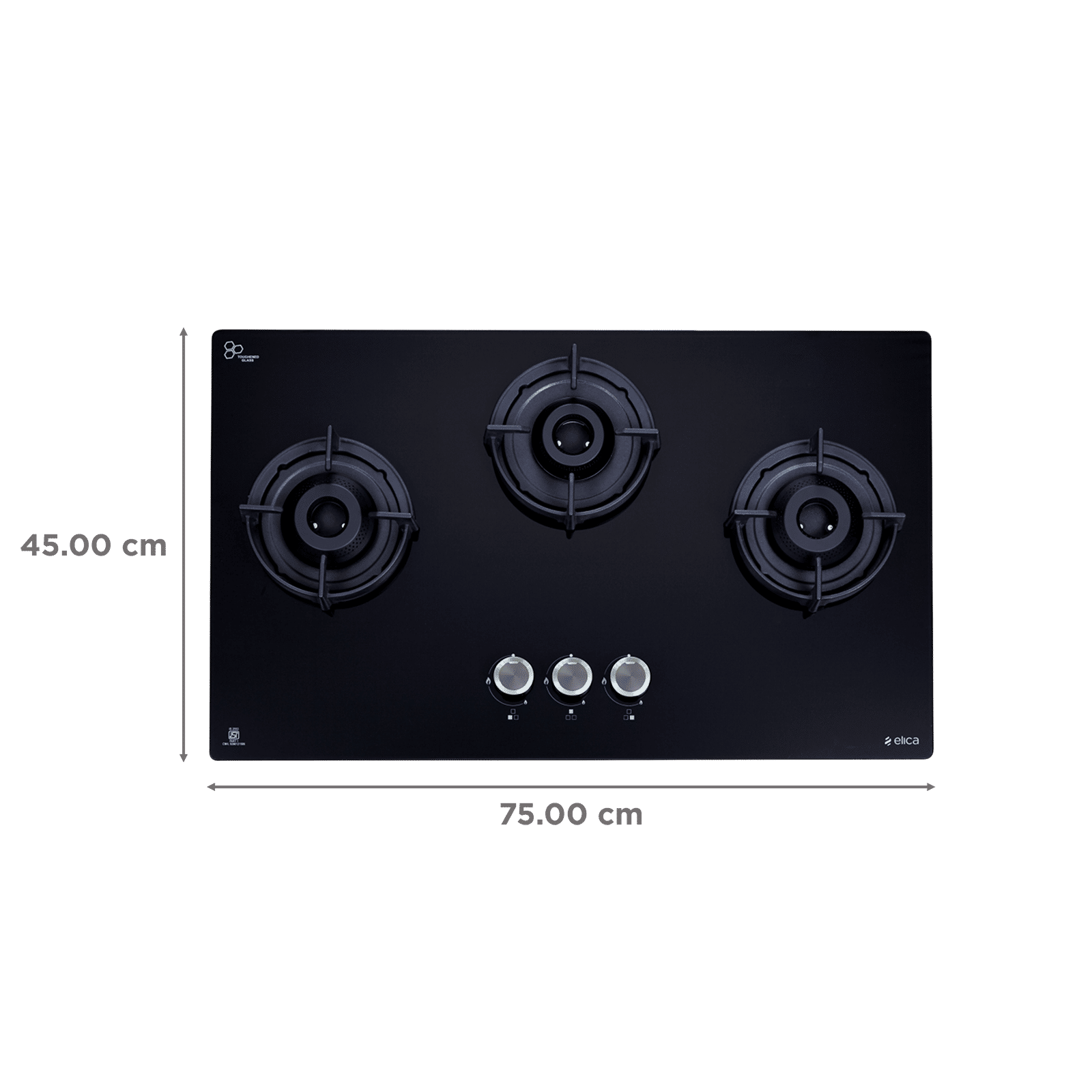 elica Flexi 375 Lotus IND HD Glass Top 3 Burner Automatic Hob (Direct Multi Flame Burner, Black)_2