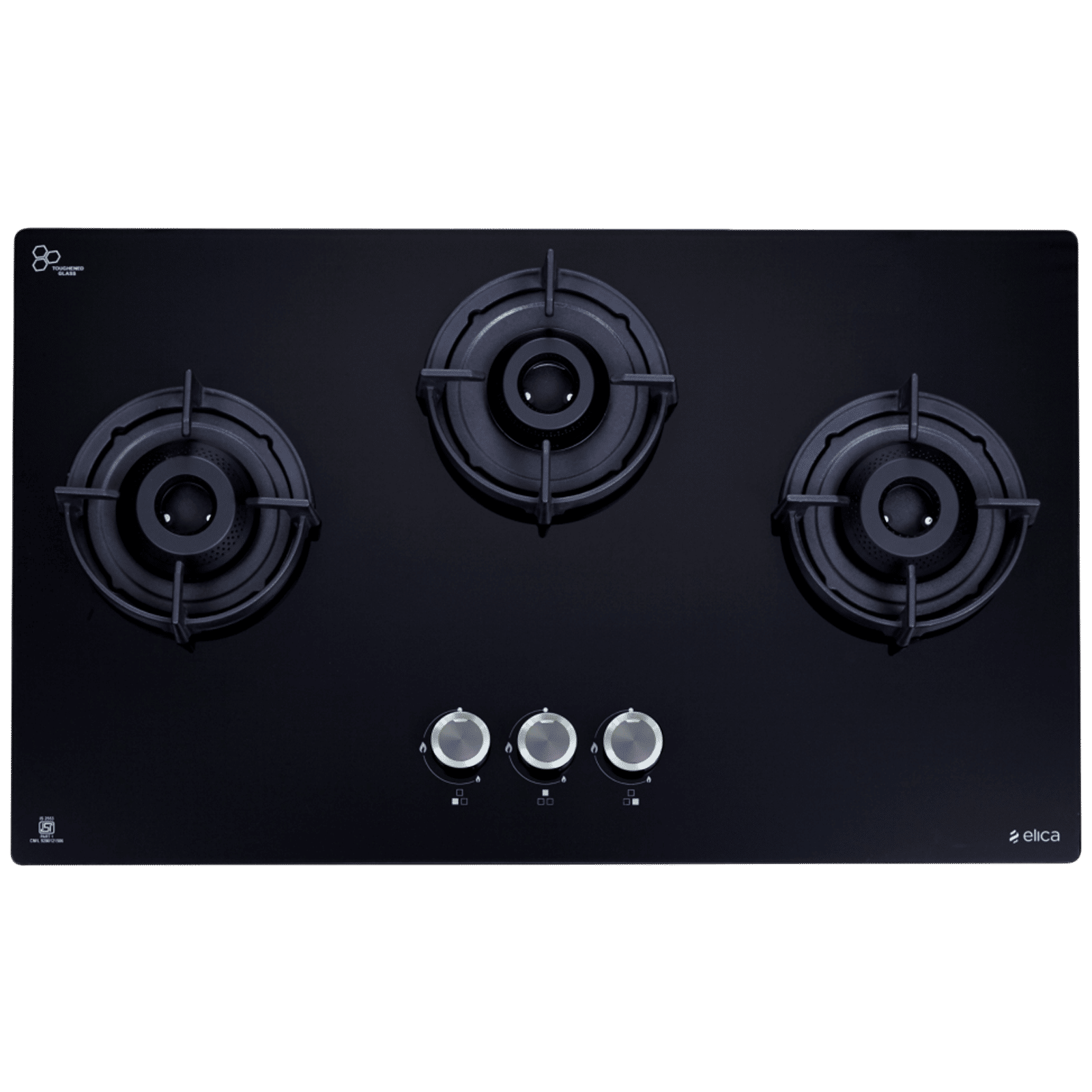 elica Flexi 375 Lotus IND HD Glass Top 3 Burner Automatic Hob (Direct Multi Flame Burner, Black)_5