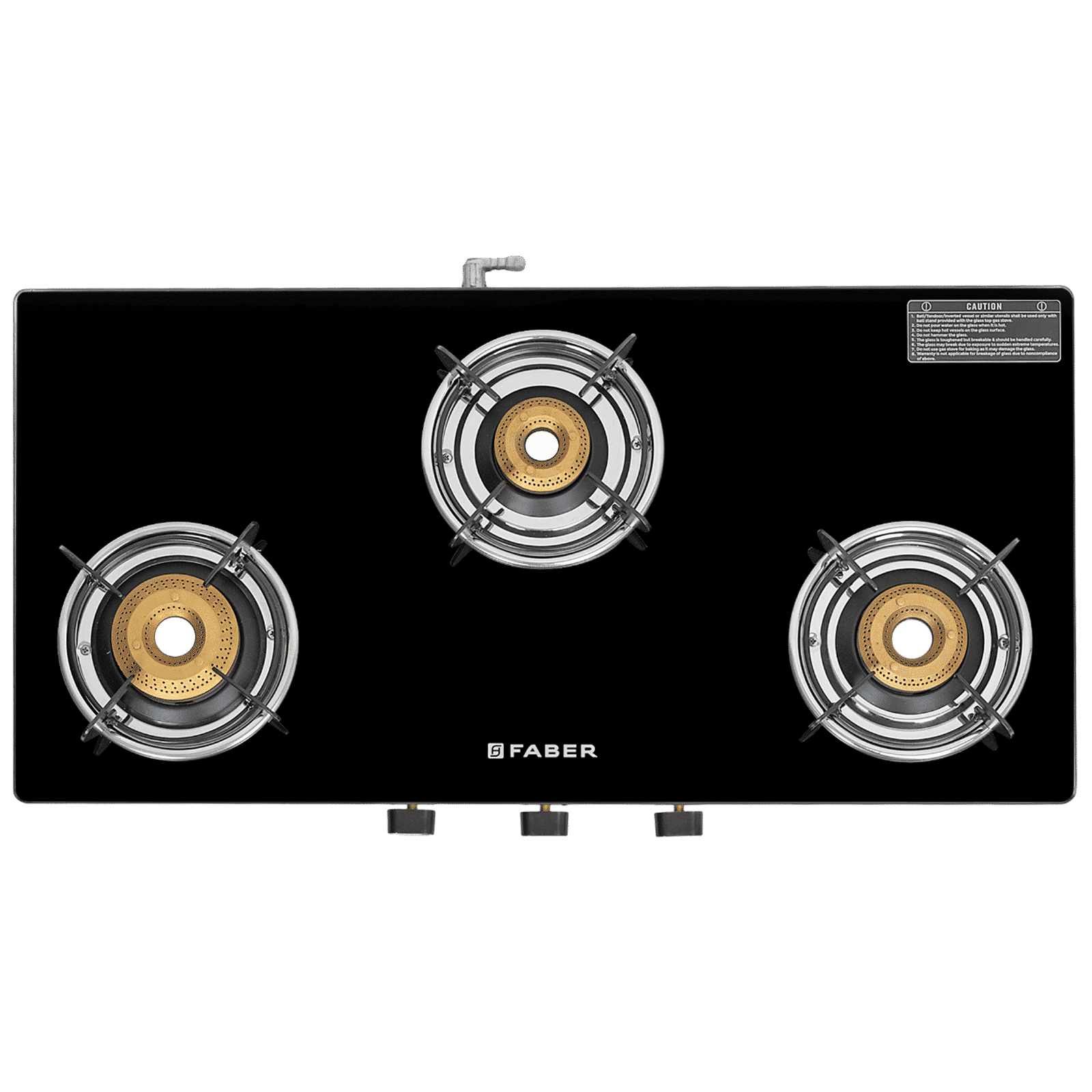 FABER Spark 3 Burner Manual Gas Stove (Knob Controlled, Black) FABER Spark 3 Burner Manual Gas Stove (Knob Controlled, Black)_3