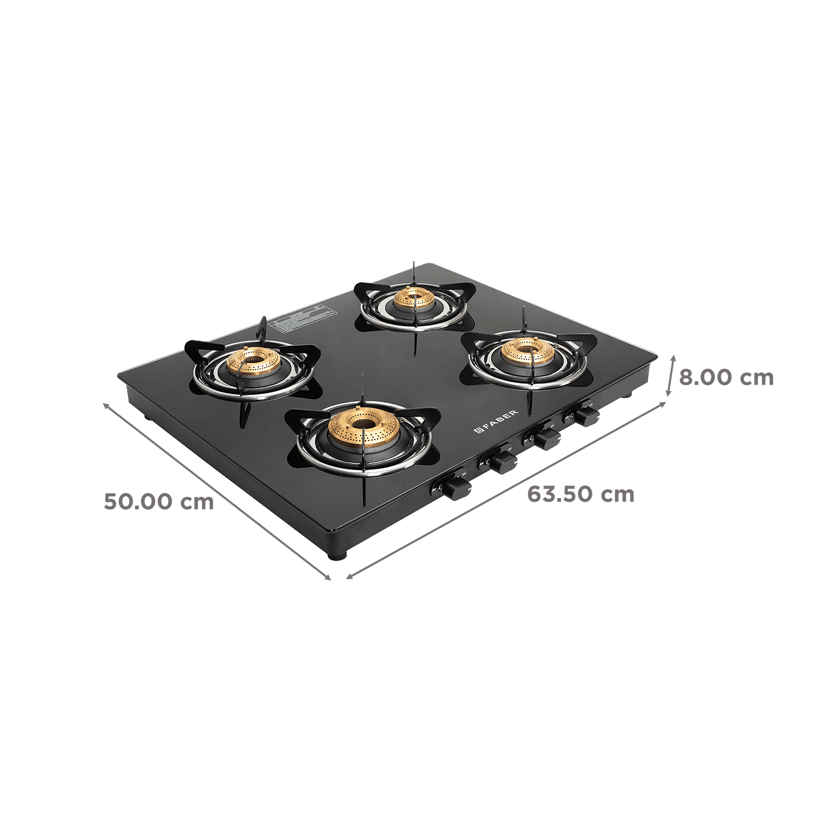 FABER Spark 4 Burner Manual Gas Stove (Knob Control, Black) FABER Spark 4 Burner Manual Gas Stove (Knob Control, Black)_2