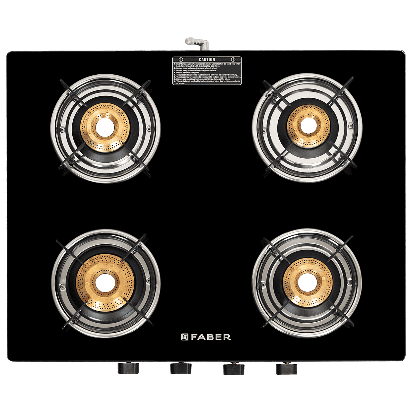 FABER Spark 4 Burner Manual Gas Stove (Knob Control, Black) FABER Spark 4 Burner Manual Gas Stove (Knob Control, Black)_3