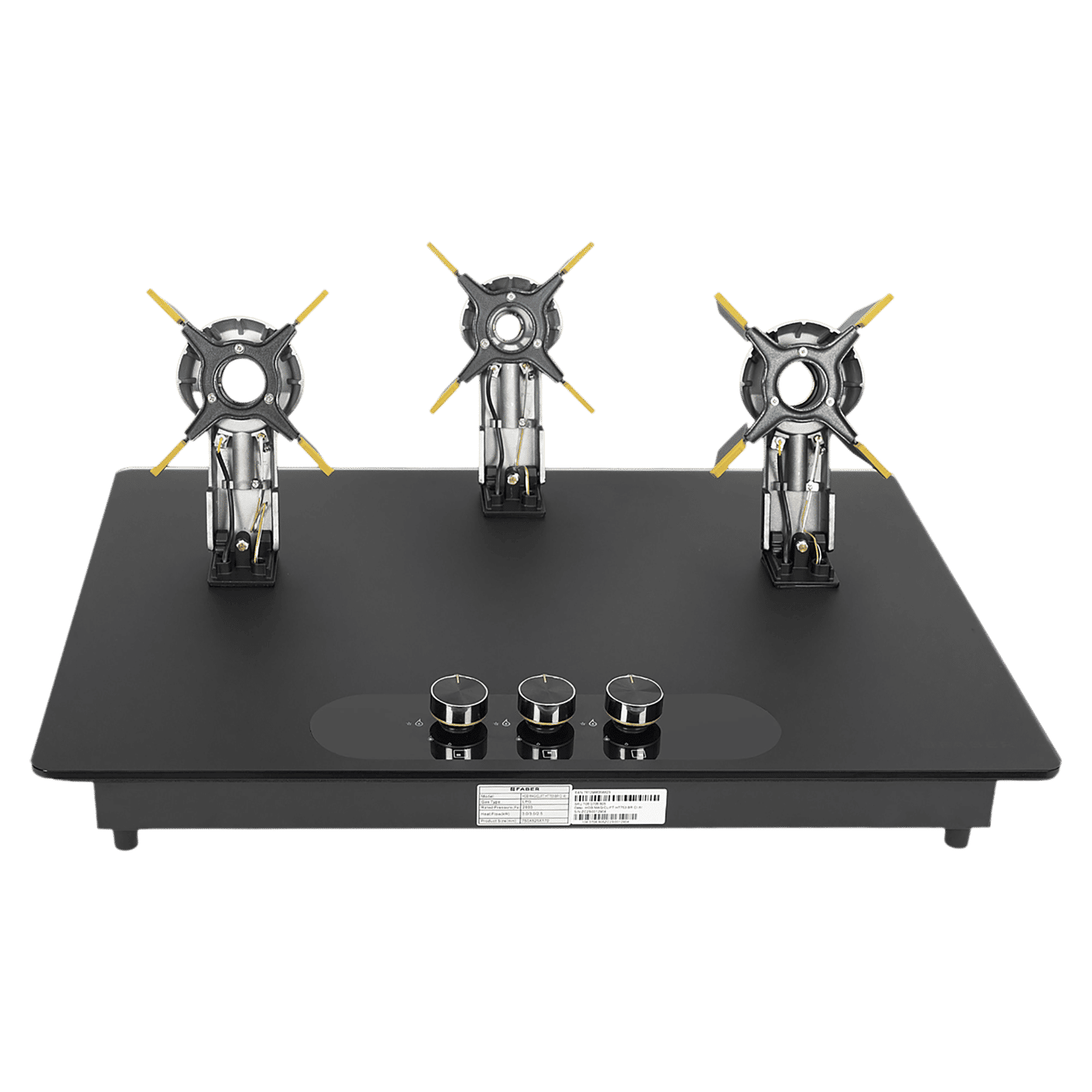 FABER Magiclift HT753 BR CI AI Toughened Glass Top 3 Burner Automatic Hob (Lift and Lock Feature, Black) FABER Magiclift HT753 BR CI AI Toughened Glass Top 3 Burner Automatic Hob (Lift and Lock Feature, Black)_7