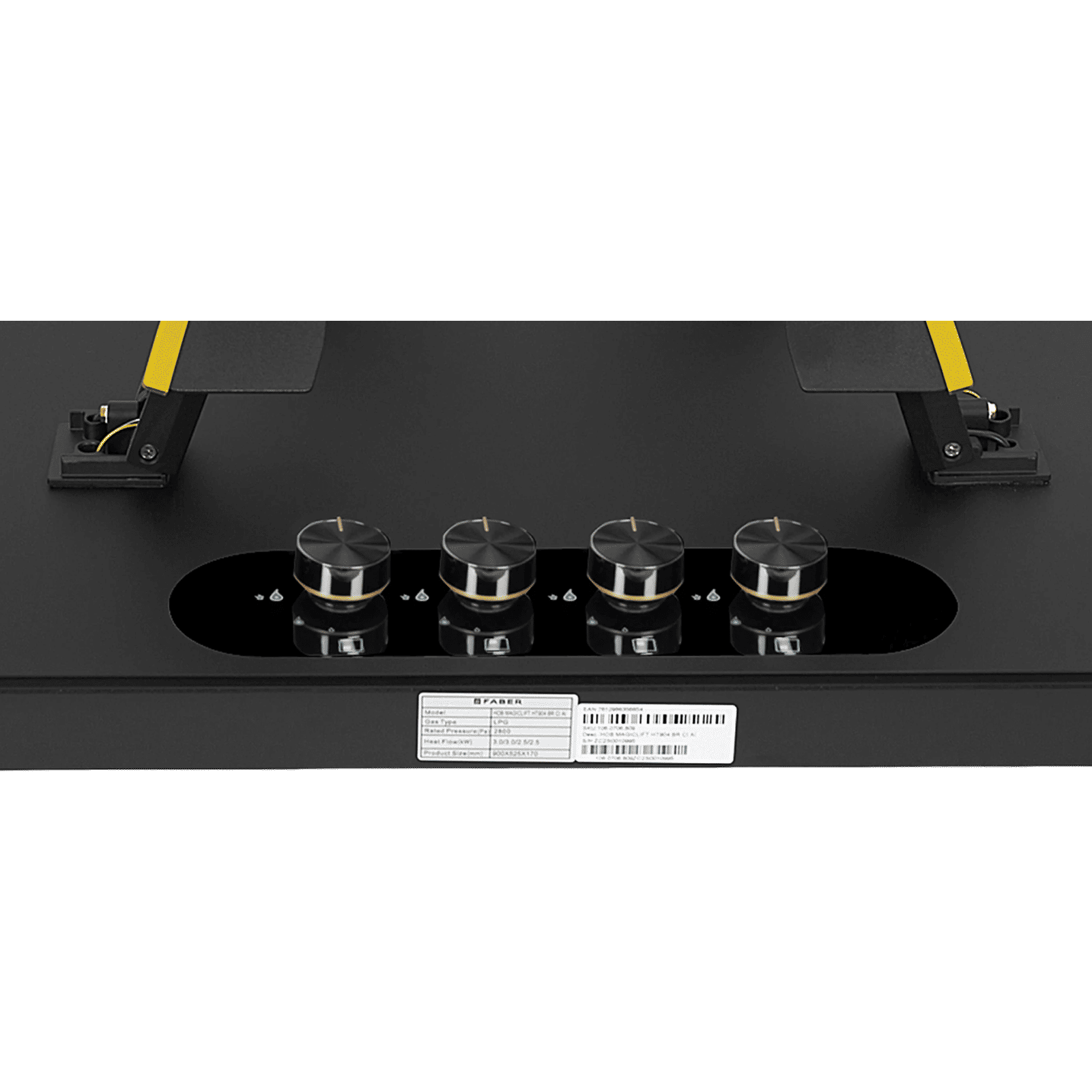 FABER Magiclift HT904 BR CI AI Toughened Glass Top 4 Burner Automatic Hob (Lift and Lock Feature, Black) FABER Magiclift HT904 BR CI AI Toughened Glass Top 4 Burner Automatic Hob (Lift and Lock Feature, Black)_4