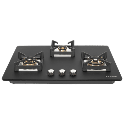 FABER BELLA HT 753 BR AI FFD Glass Top 3 Burner Automatic Hob (Flame Failure Device, Black)