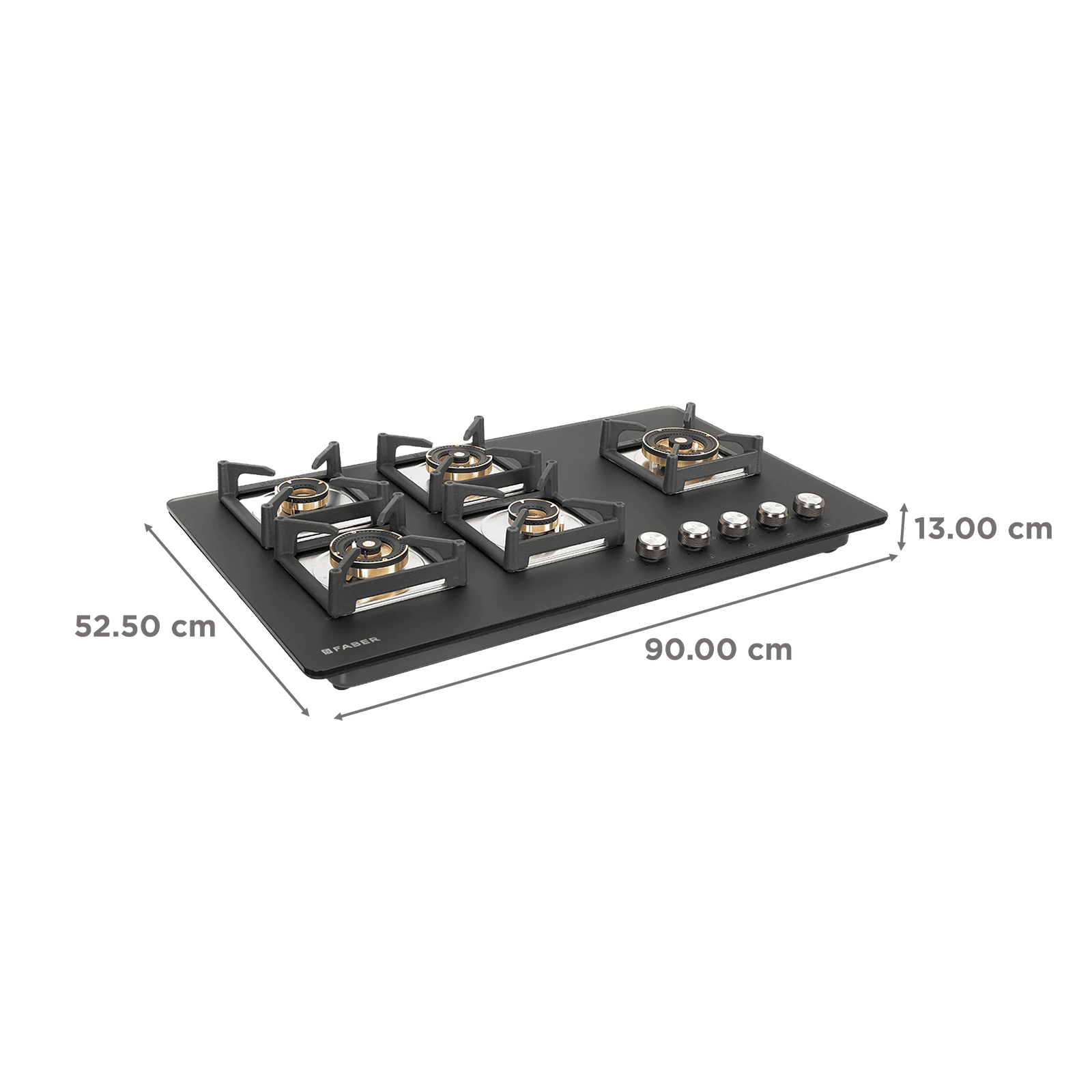 FABER BELLA HT 905 BR AI FFD Glass Top 5 Burner Automatic Hob (Flame Failure Device, Black)_2