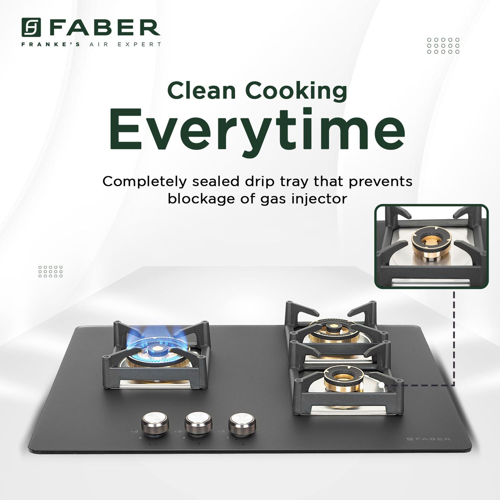 FABER BELLA HT 703 BR AI Glass Top 3 Burner Automatic Hob (Full Brass Burners, Black) FABER BELLA HT 703 BR AI Glass Top 3 Burner Automatic Hob (Full Brass Burners, Black)_9