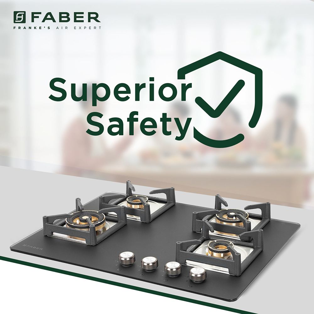FABER BELLA HT 704 BR AI Glass Top 4 Burner Automatic Hob (Spill Proof Design, Black) FABER BELLA HT 704 BR AI Glass Top 4 Burner Automatic Hob (Spill Proof Design, Black)_12
