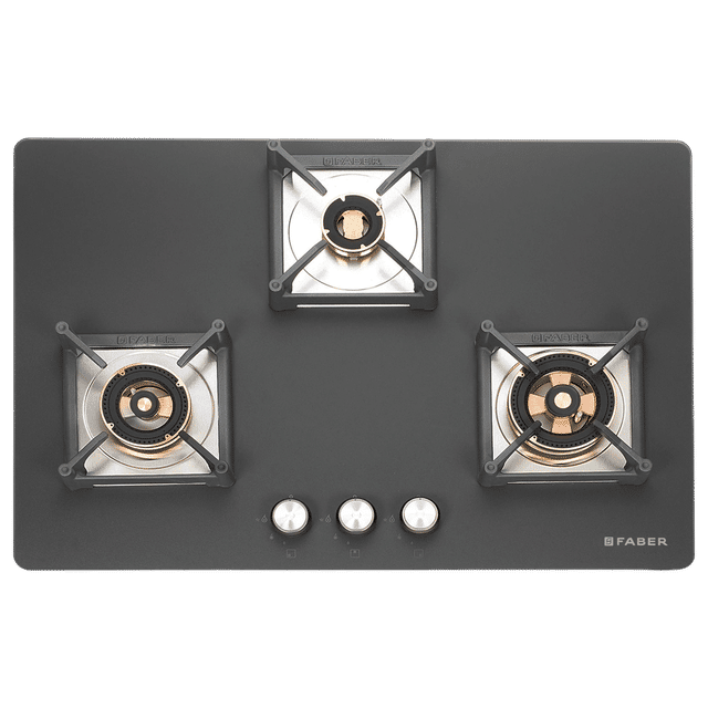 Buy FABER BELLA HT 753 BR AI Glass Top 3 Burner Automatic Hob (Spill ...