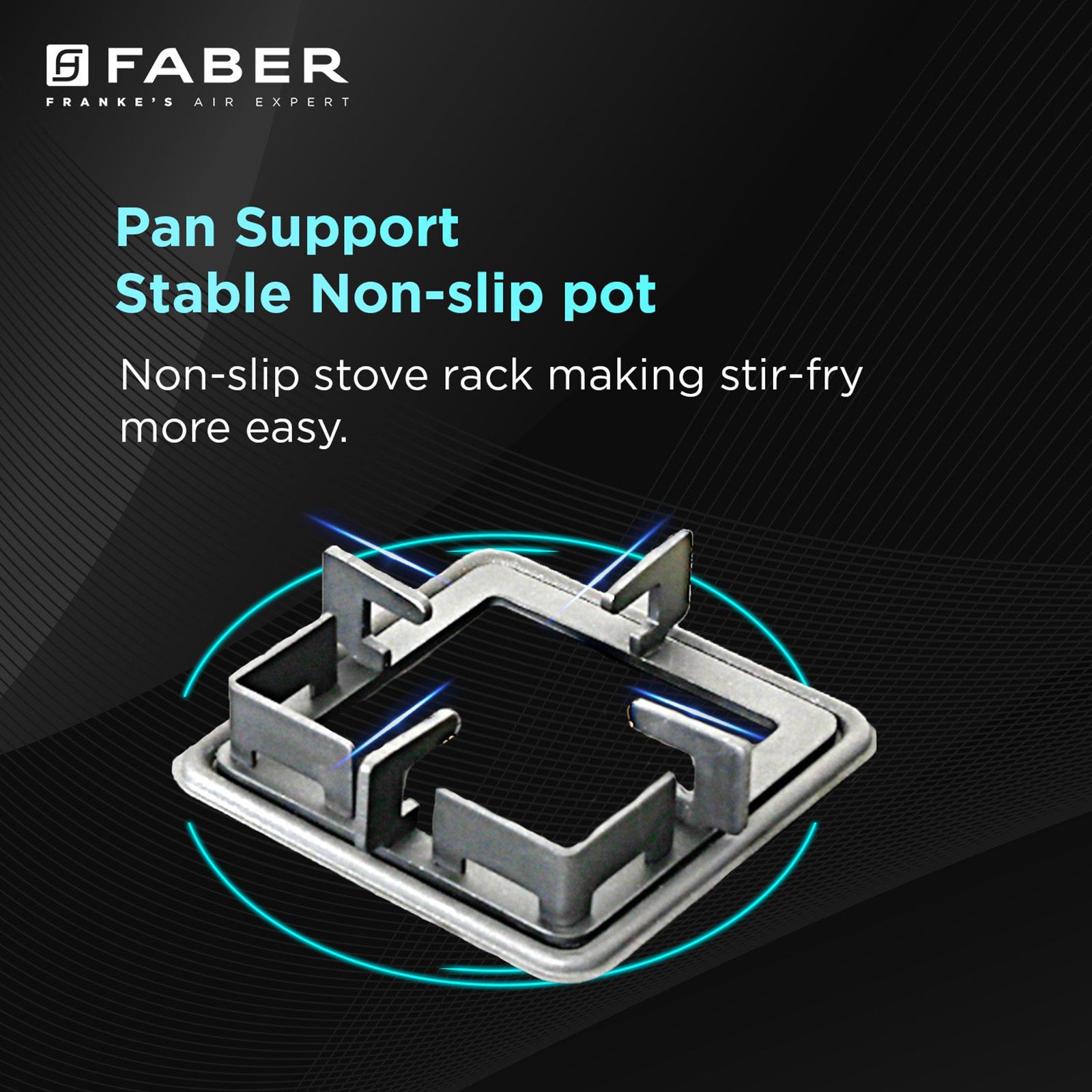 FABER PRINCE PLUS 4BB BK Glass Top 4 Burner Manual Hob (Diamond Coated Pan Support, Black)_15