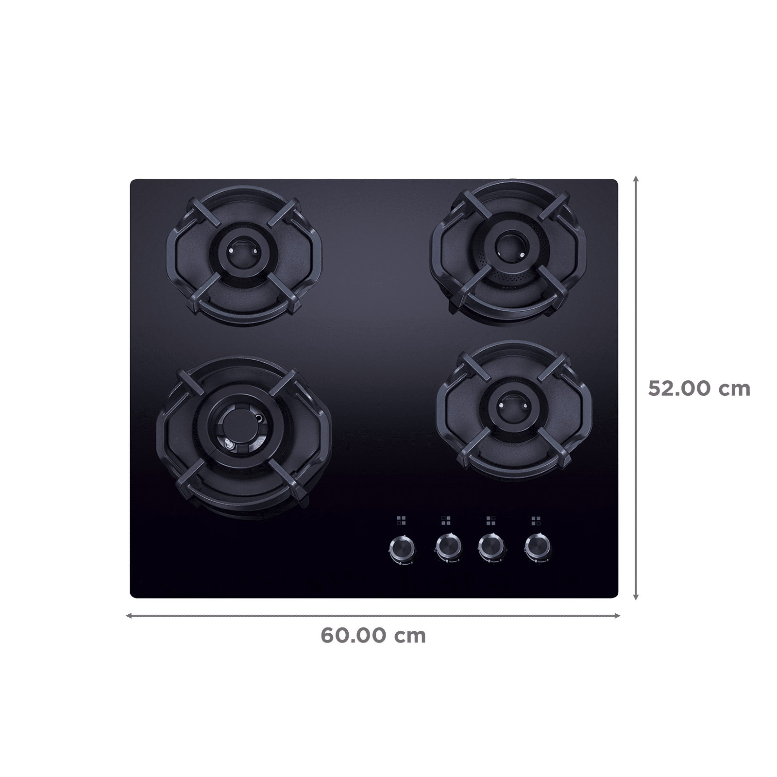 elica FLEXI HEXA 460 LOTUS IND HD BRASS Toughened Glass Top 4 Burner Automatic Hob (Auto Electric Ignition, Black)_2