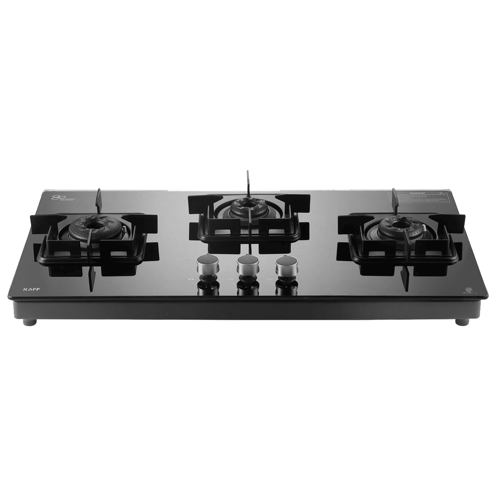 KAFF CTS 71 3B AI Toughened Glass Top 3 Burner Automatic Cooktop (Integrated Flame Protector, Black)_1