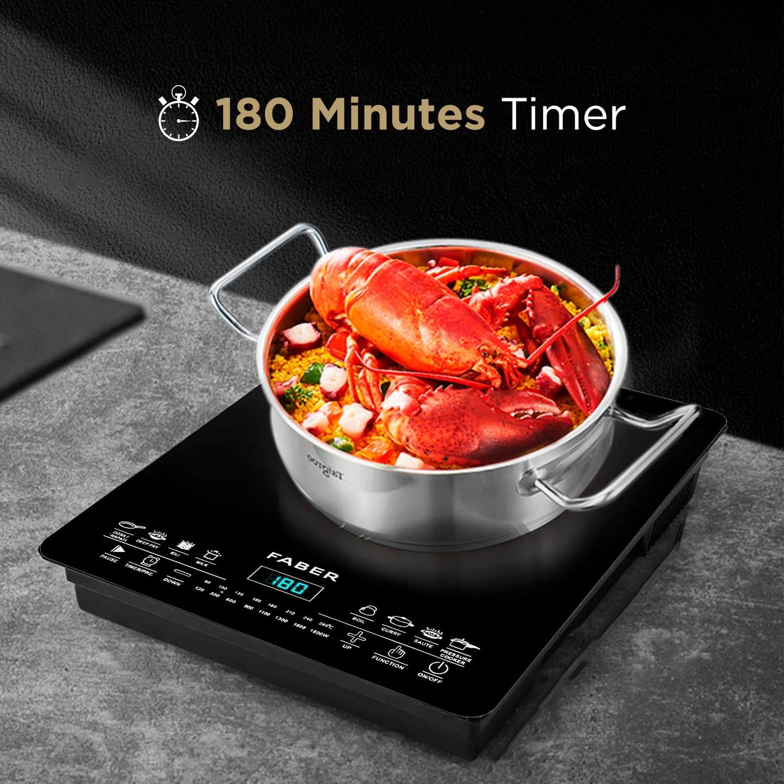 FABER FIP REMO 1800W Induction Cooktop with 8 Cooking Function FABER FIP REMO 1800W Induction Cooktop with 8 Cooking Function_8