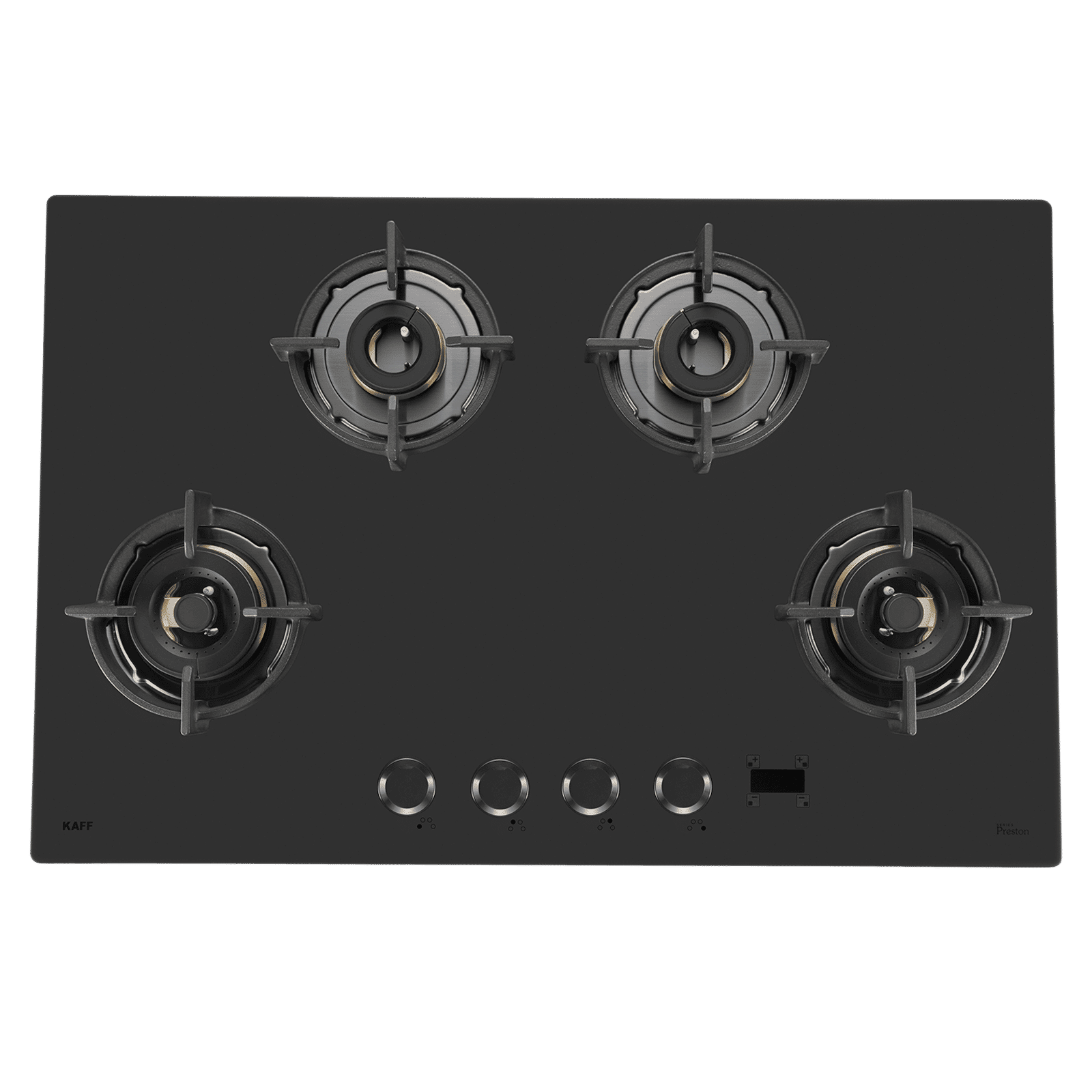 KAFF Preston Tempered Glass Top 4 Burners Automatic Hob (Flame Failure Device, Frosted Matt Black) KAFF Preston Tempered Glass Top 4 Burners Automatic Hob (Flame Failure Device, Frosted Matt Black)_4