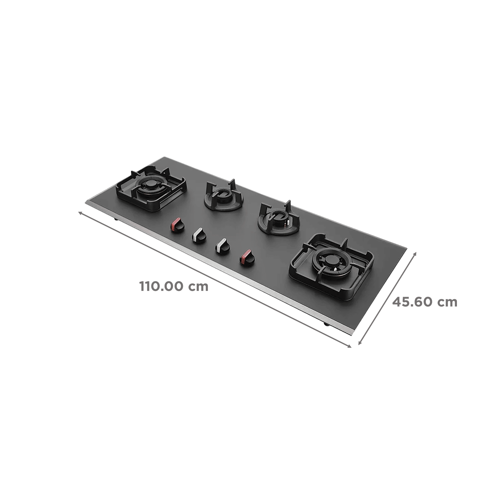 KAFF Crystal Noir 1104 Glass Top 4 Burner Automatic Hob (Full Flame Failure Device, Black)_2