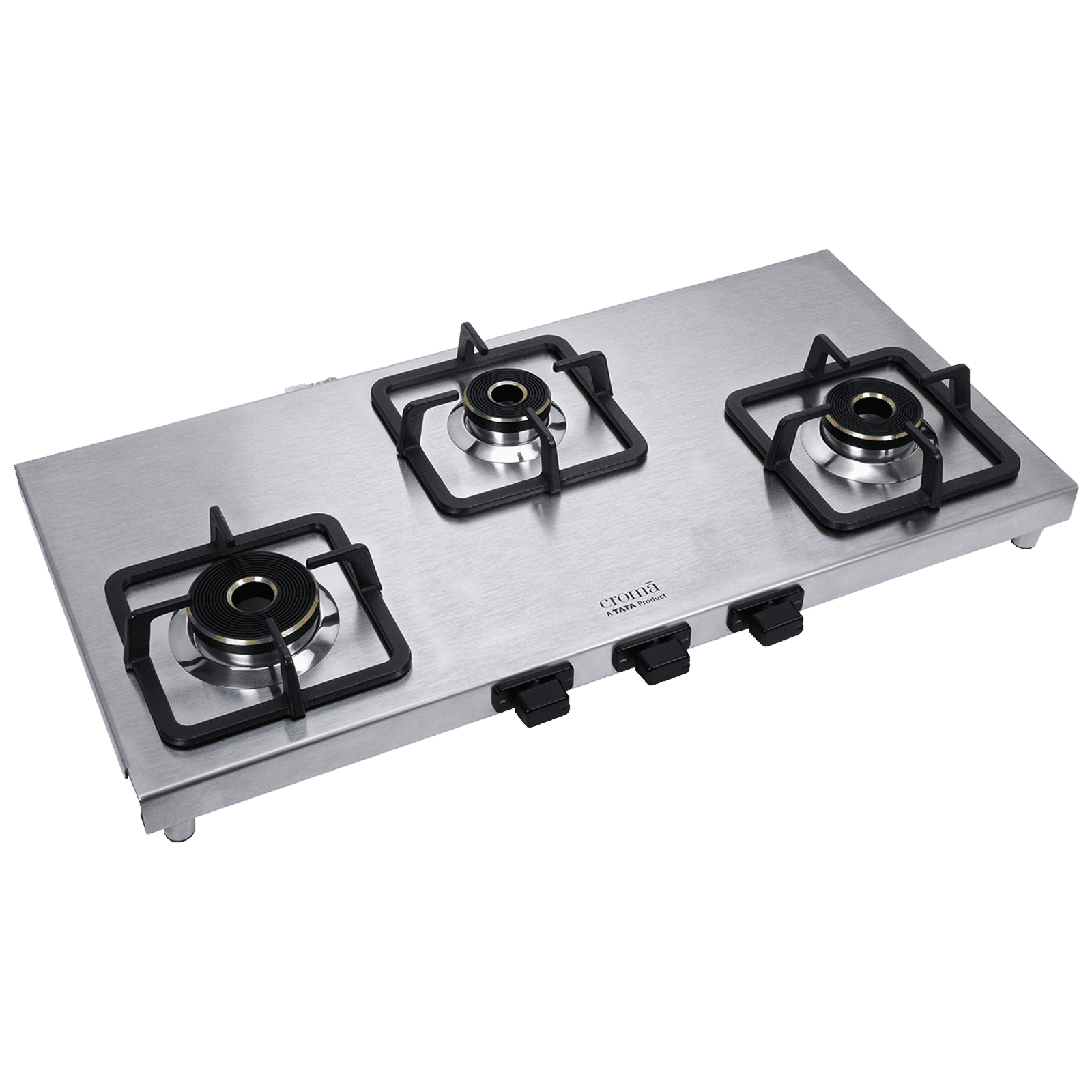 Croma 3 Burner Manual Gas Stove (Strong Anti-Skid Rubber Feet, Steel)_7