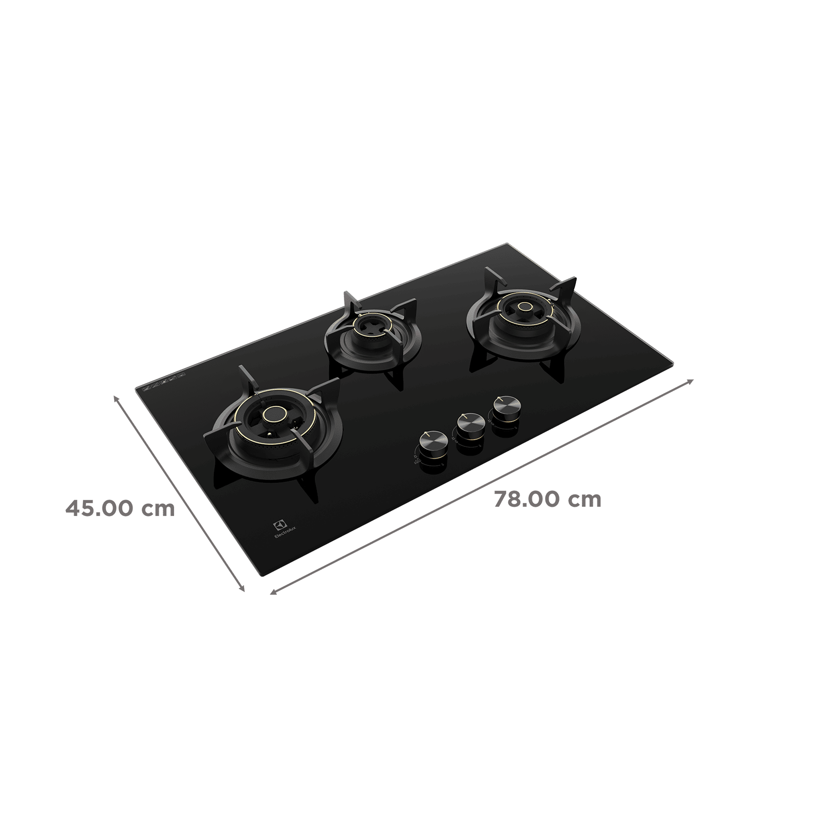 Electrolux UltimateTaste 300 Glass Top 3 Burner Manual Hob (One Hand Ignition, Black) Electrolux UltimateTaste 300 Glass Top 3 Burner Manual Hob (One Hand Ignition, Black)_2