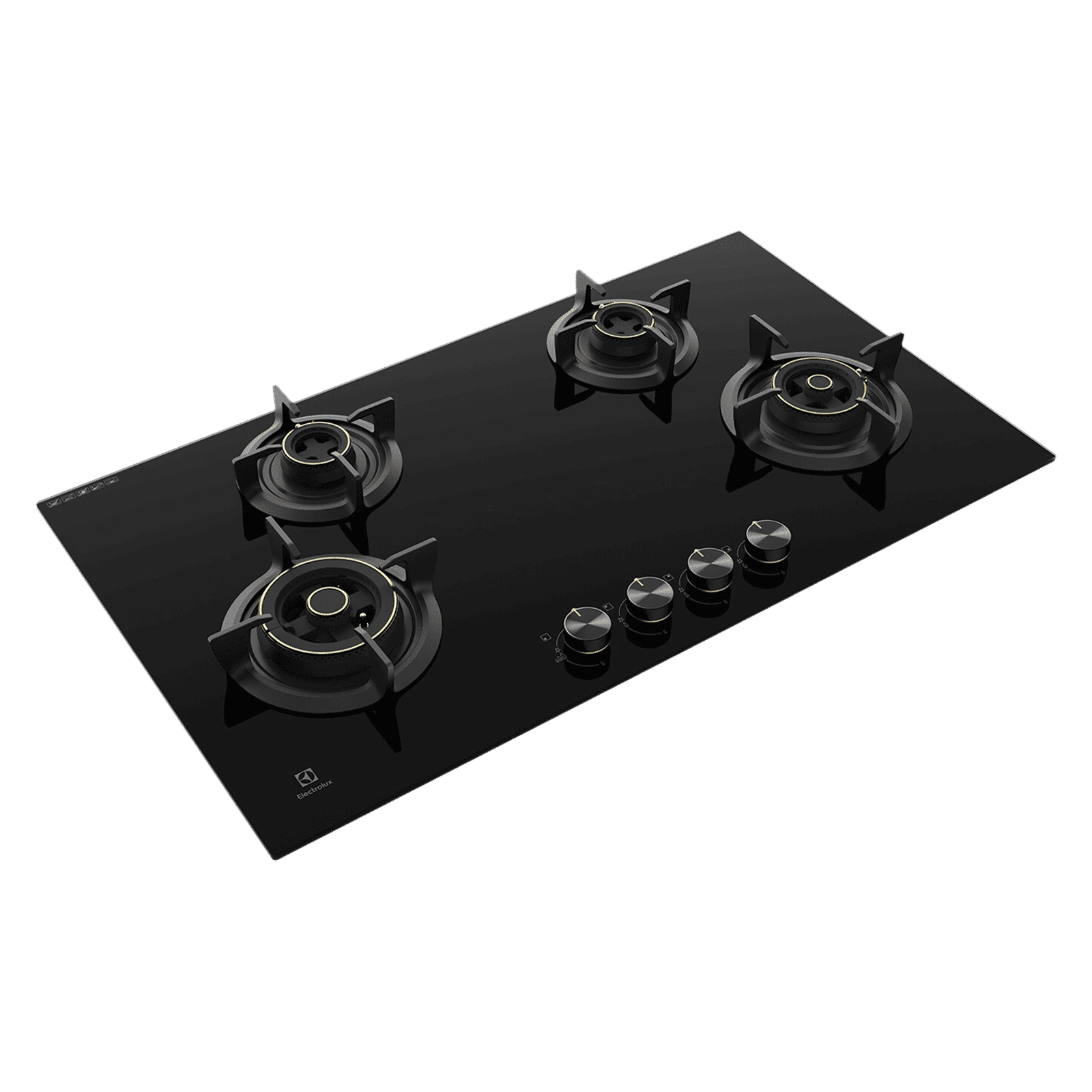 Electrolux UltimateTaste 300 Glass Top 4 Burner Automatic Hob (Cast Iron Pan Supports, Black) Electrolux UltimateTaste 300 Glass Top 4 Burner Automatic Hob (Cast Iron Pan Supports, Black)_1