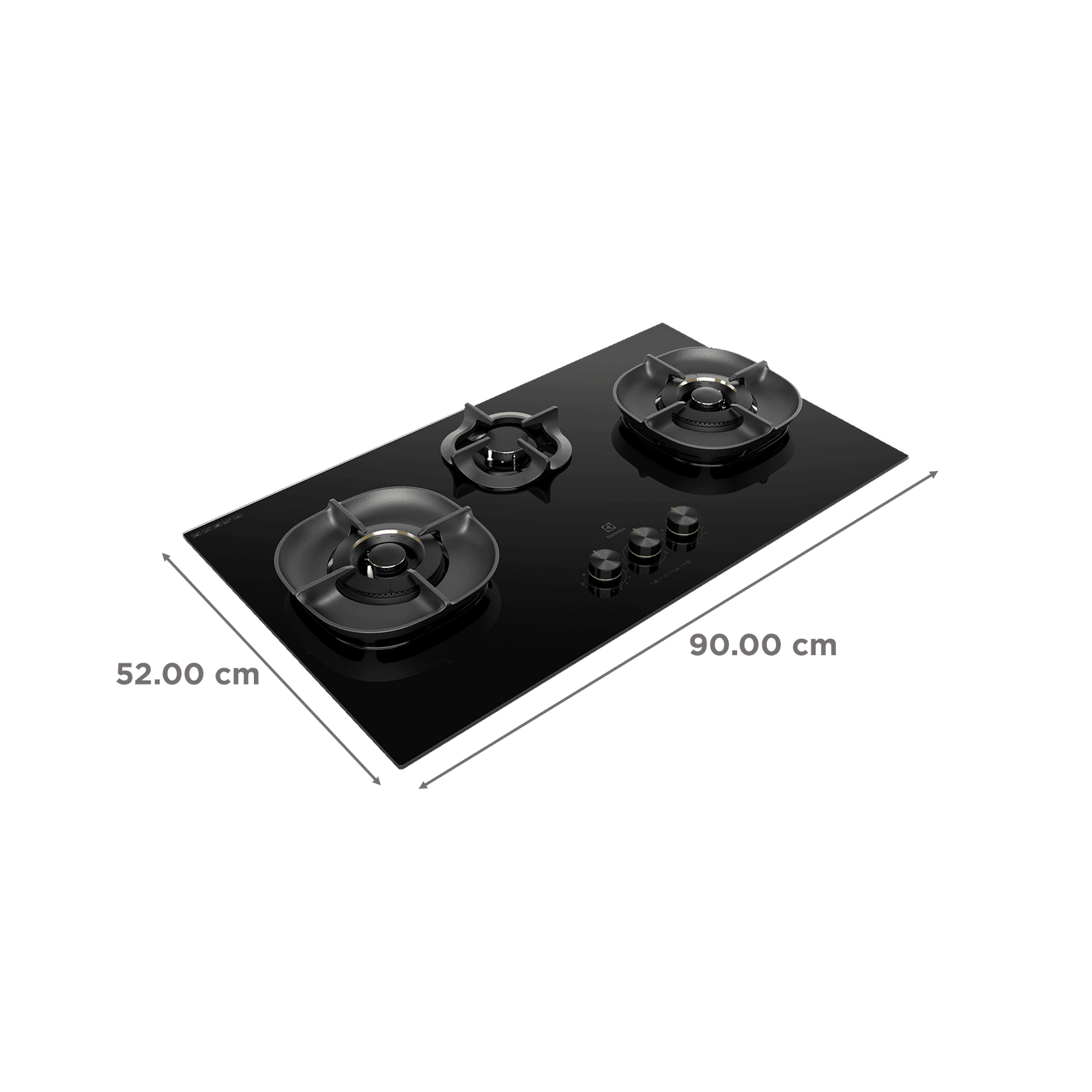 Electrolux UltimateTaste 700 Glass Top 3 Burner Automatic Hob (Cast Iron Pan Supports, Black Glass) Electrolux UltimateTaste 700 Glass Top 3 Burner Automatic Hob (Cast Iron Pan Supports, Black Glass)_2