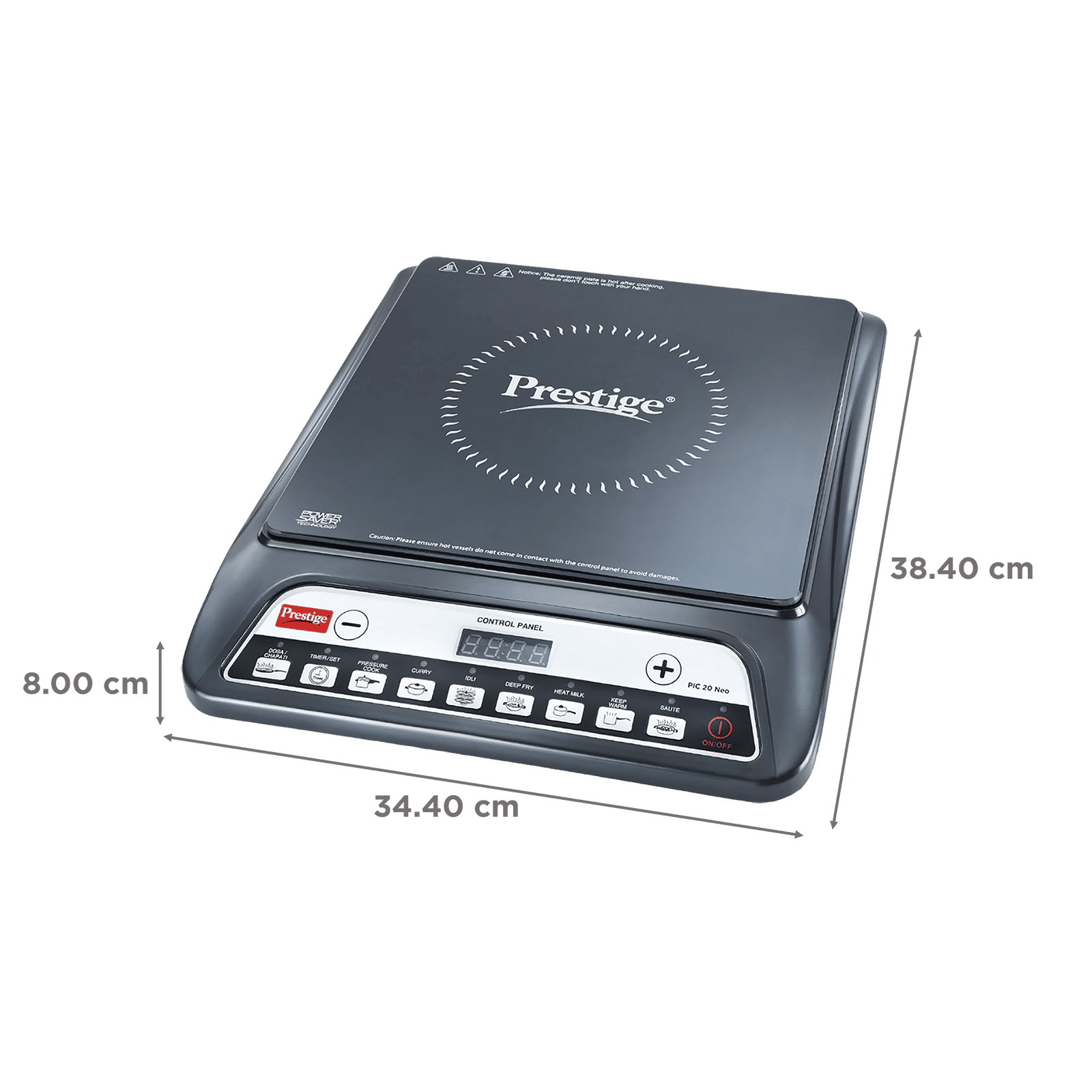 Prestige PIC 20 NEO 1600W Induction Cooktop with 8 Preset Menus_2