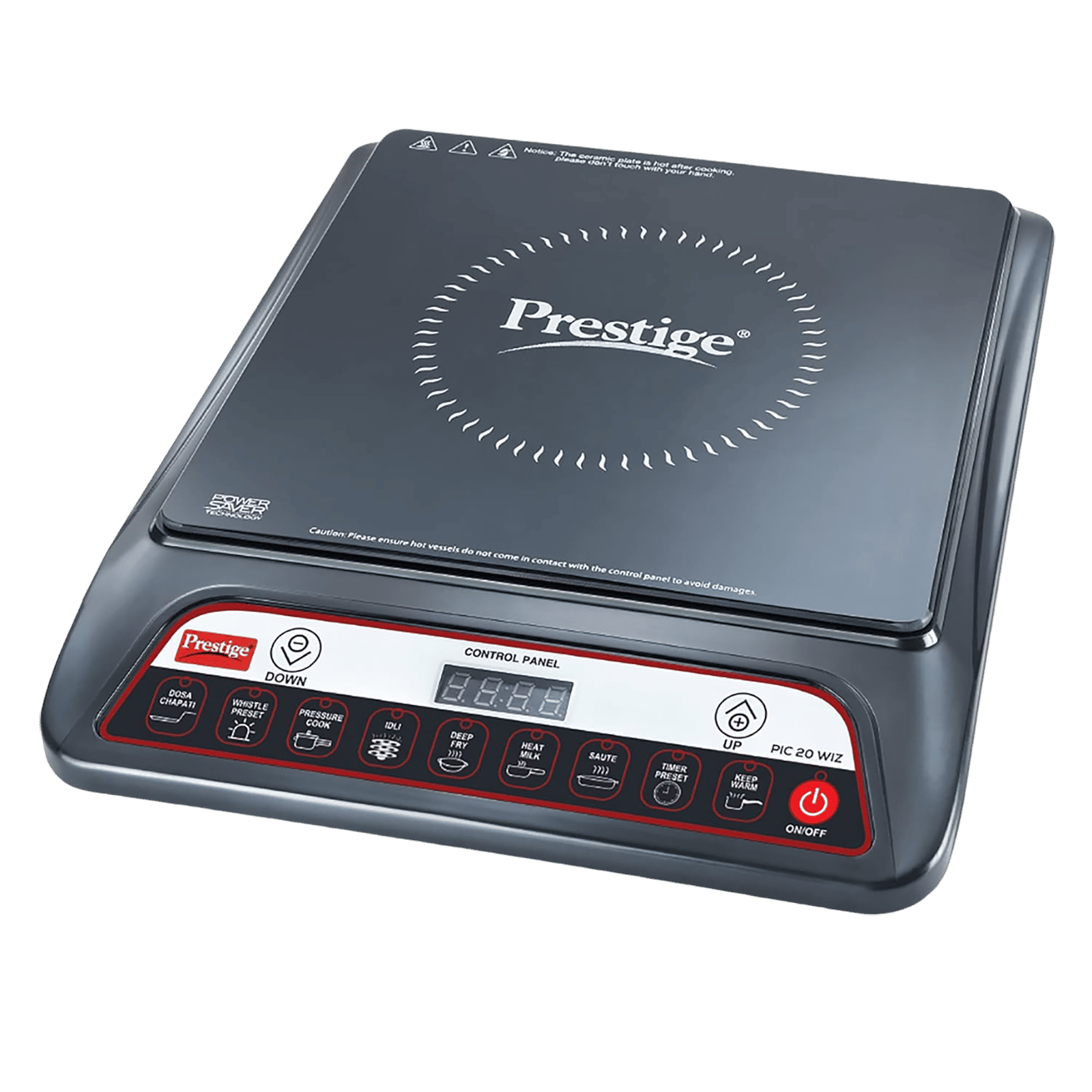 Prestige PIC 20 WIZ 1600W Induction Cooktop with 7 Preset Menus Prestige PIC 20 WIZ 1600W Induction Cooktop with 7 Preset Menus_1