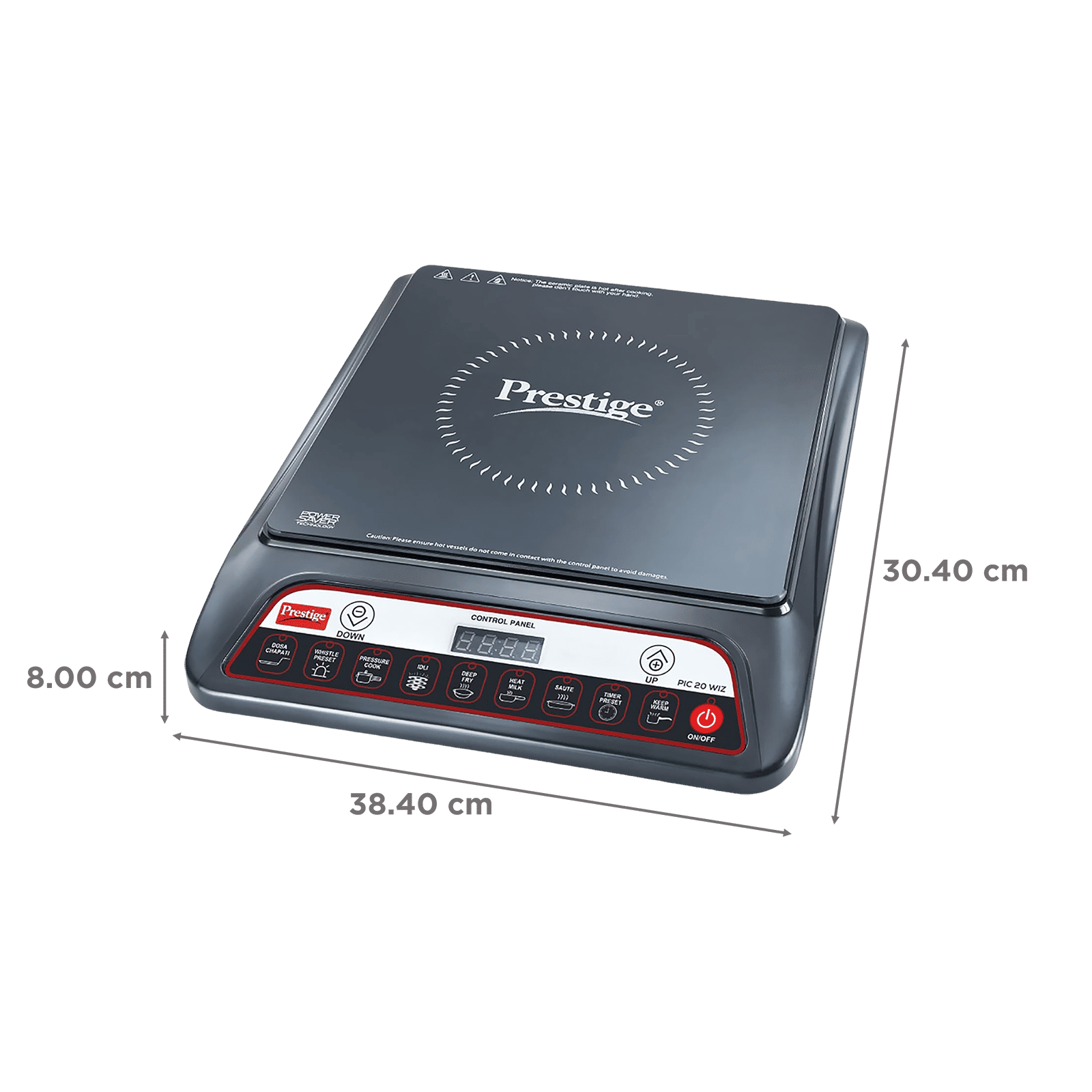 Prestige PIC 20 WIZ 1600W Induction Cooktop with 7 Preset Menus Prestige PIC 20 WIZ 1600W Induction Cooktop with 7 Preset Menus_2