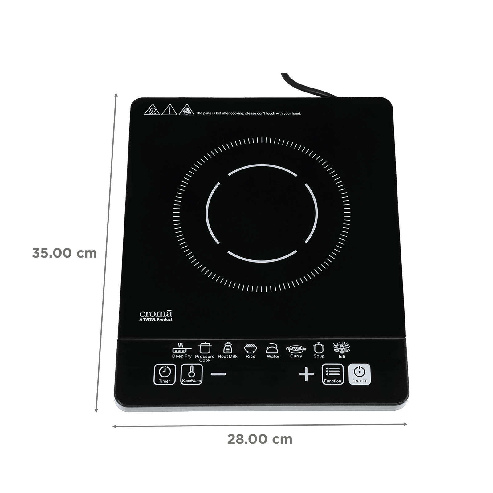 Croma 1600W Single Induction Cooktop with 8 Preset Menu Croma 1600W Single Induction Cooktop with 8 Preset Menu_2