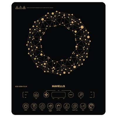 HAVELLS Evo Cook TC20 2000W Induction Cooktop with 8 Preset Modes
