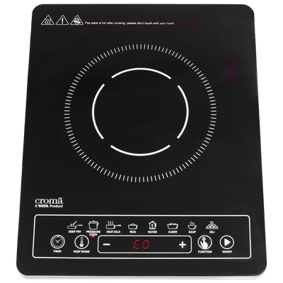Croma 2000W Induction Cooktop with 8 Preset Menus