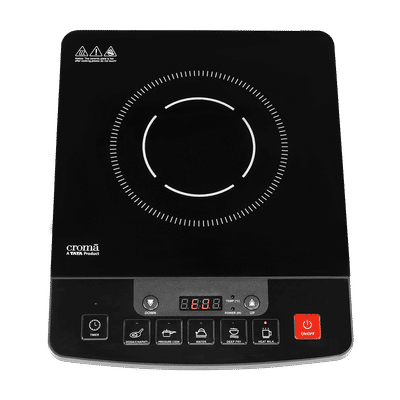 Croma 1600W Induction Cooktop with 5 Preset Menus
