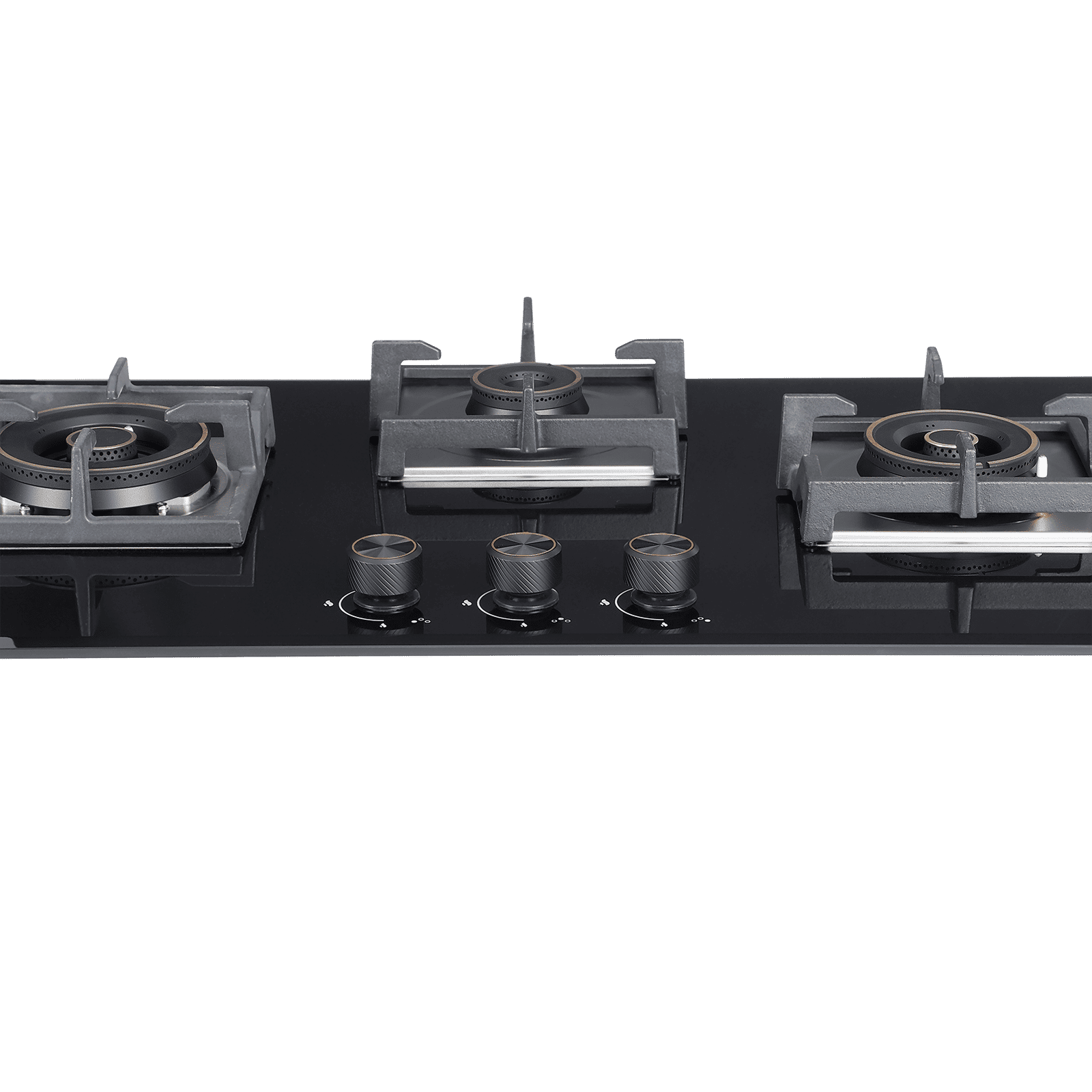 Sunflame SFM-378 BCS Toughened Glass Top 3 Burner Automatic Hob (Cast Iron Pan Supports, Black) Sunflame SFM-378 BCS Toughened Glass Top 3 Burner Automatic Hob (Cast Iron Pan Supports, Black)_4