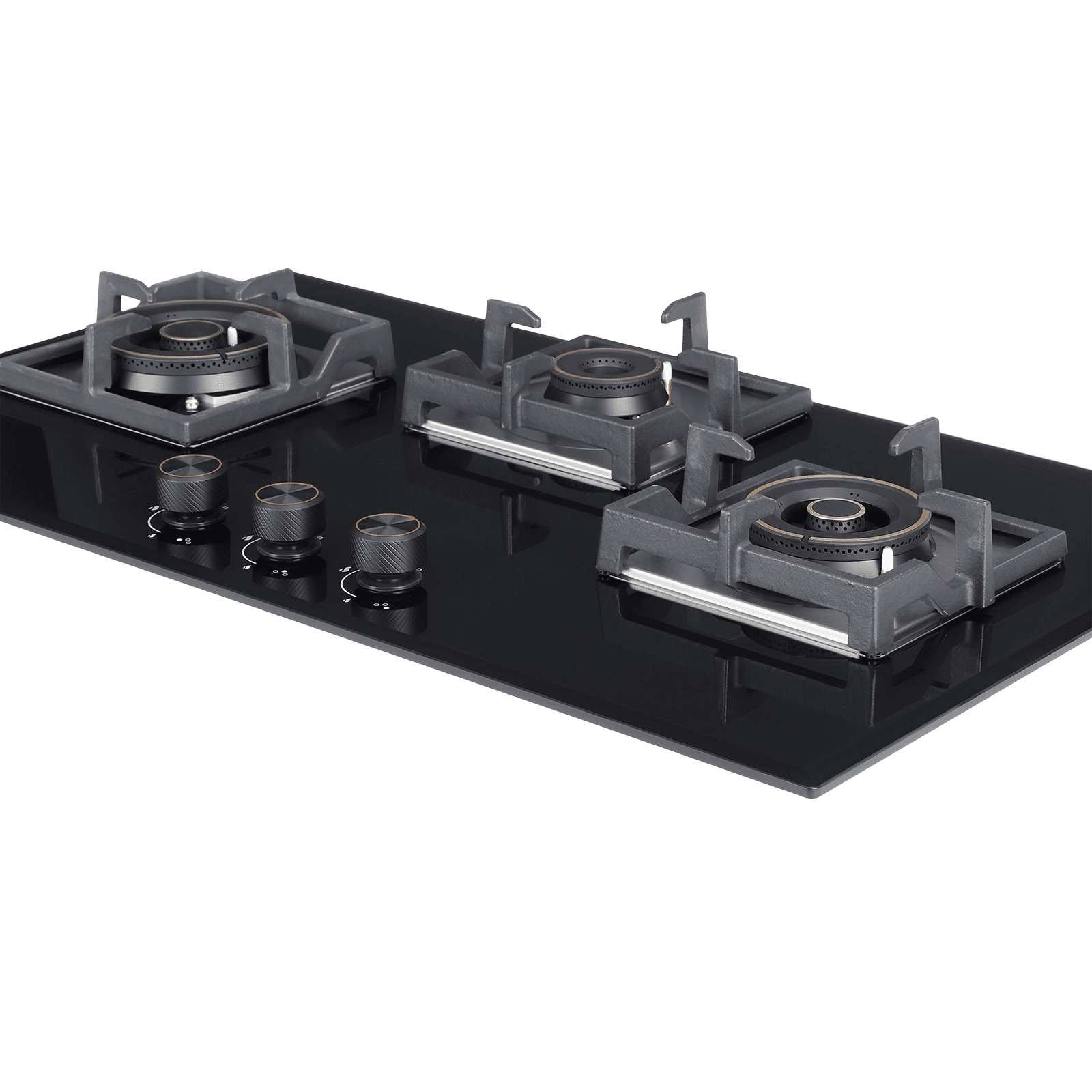 Sunflame SFM-378 BCS Toughened Glass Top 3 Burner Automatic Hob (Cast Iron Pan Supports, Black) Sunflame SFM-378 BCS Toughened Glass Top 3 Burner Automatic Hob (Cast Iron Pan Supports, Black)_7