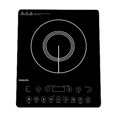 PHILIPS 2100W Induction Cooktop with 11 Preset Menus