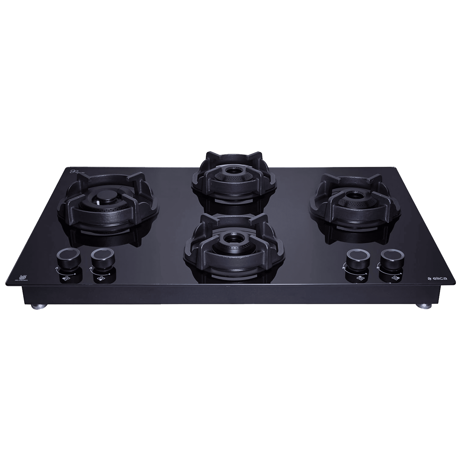 elica FLEXI HEXA 470 LOTUS IND HD BRASS Toughened Glass Top 4 Burner Automatic Hob (Multi Flame Burner, Black) elica FLEXI HEXA 470 LOTUS IND HD BRASS Toughened Glass Top 4 Burner Automatic Hob (Multi Flame Burner, Black)_6