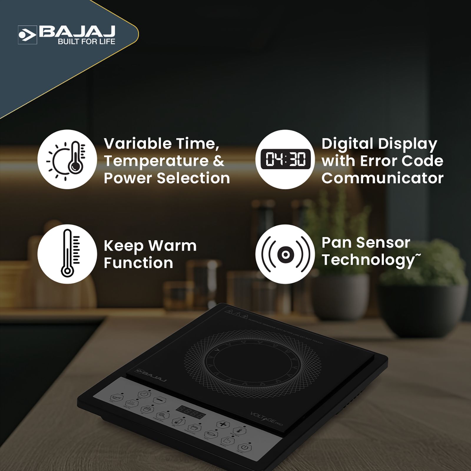 BAJAJ 160TS Neo 1600W Induction Cooktop with 9 Preset Menus_10