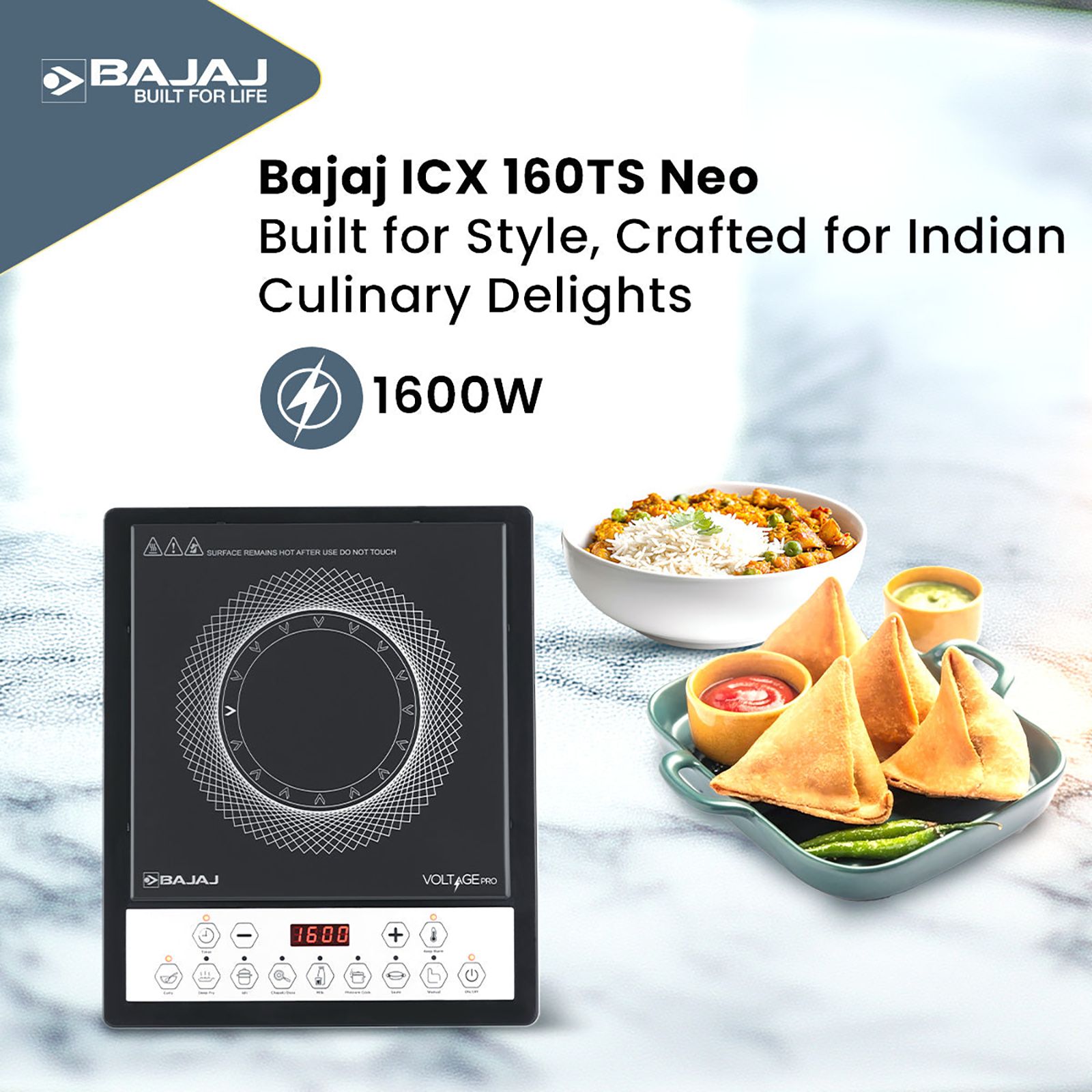 BAJAJ 160TS Neo 1600W Induction Cooktop with 9 Preset Menus_7