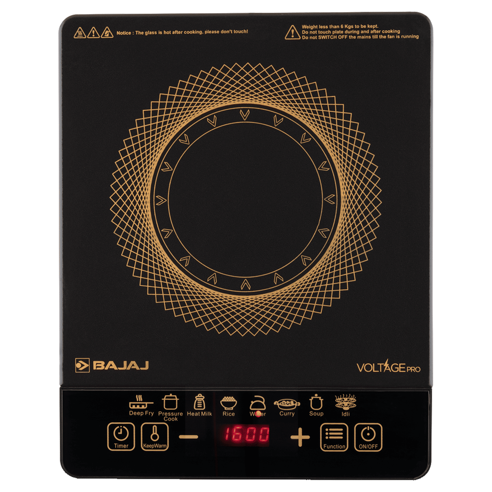 BAJAJ ICX 190FS 1900W Induction Cooktop with 9 Preset Menus_1