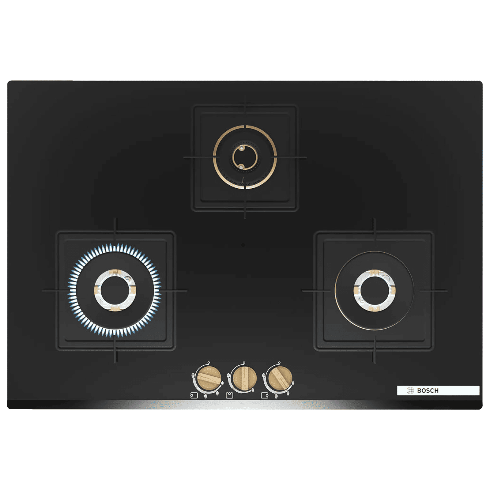 BOSCH Series 6 Toughened Glass Top 3 Burner Automatic Hob (Flame Failure Safety Device, Black)_1