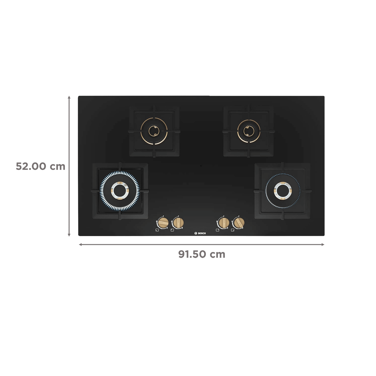 BOSCH Series 4 Toughened Glass Top 4 Burner Automatic Hob (Flame Failure Safety Device, Black) BOSCH Series 4 Toughened Glass Top 4 Burner Automatic Hob (Flame Failure Safety Device, Black)_2