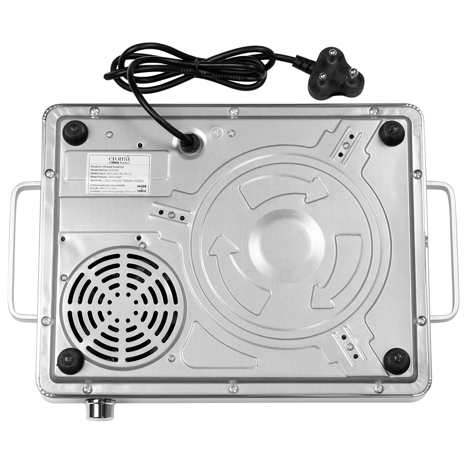 Croma Infrared 2200W Induction Cooktop with 3 Preset Menus Croma Infrared 2200W Induction Cooktop with 3 Preset Menus_15