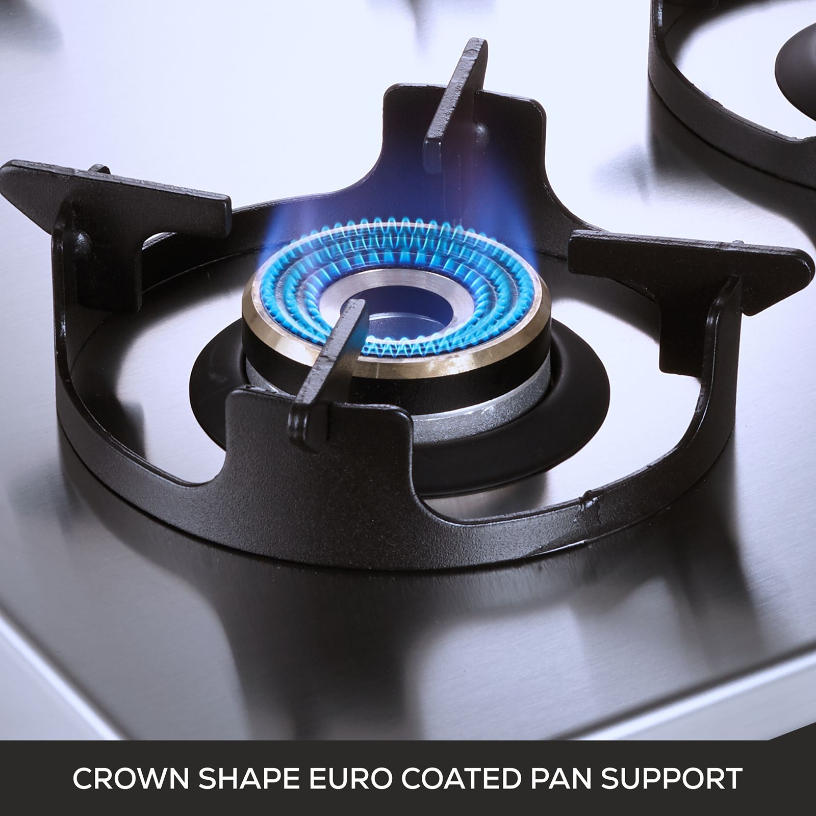 elica INOX HD 3B 77 3 Burner Manual Gas Stove (Round Euro Coated Pan Support, Stainless Steel) elica INOX HD 3B 77 3 Burner Manual Gas Stove (Round Euro Coated Pan Support, Stainless Steel)_4
