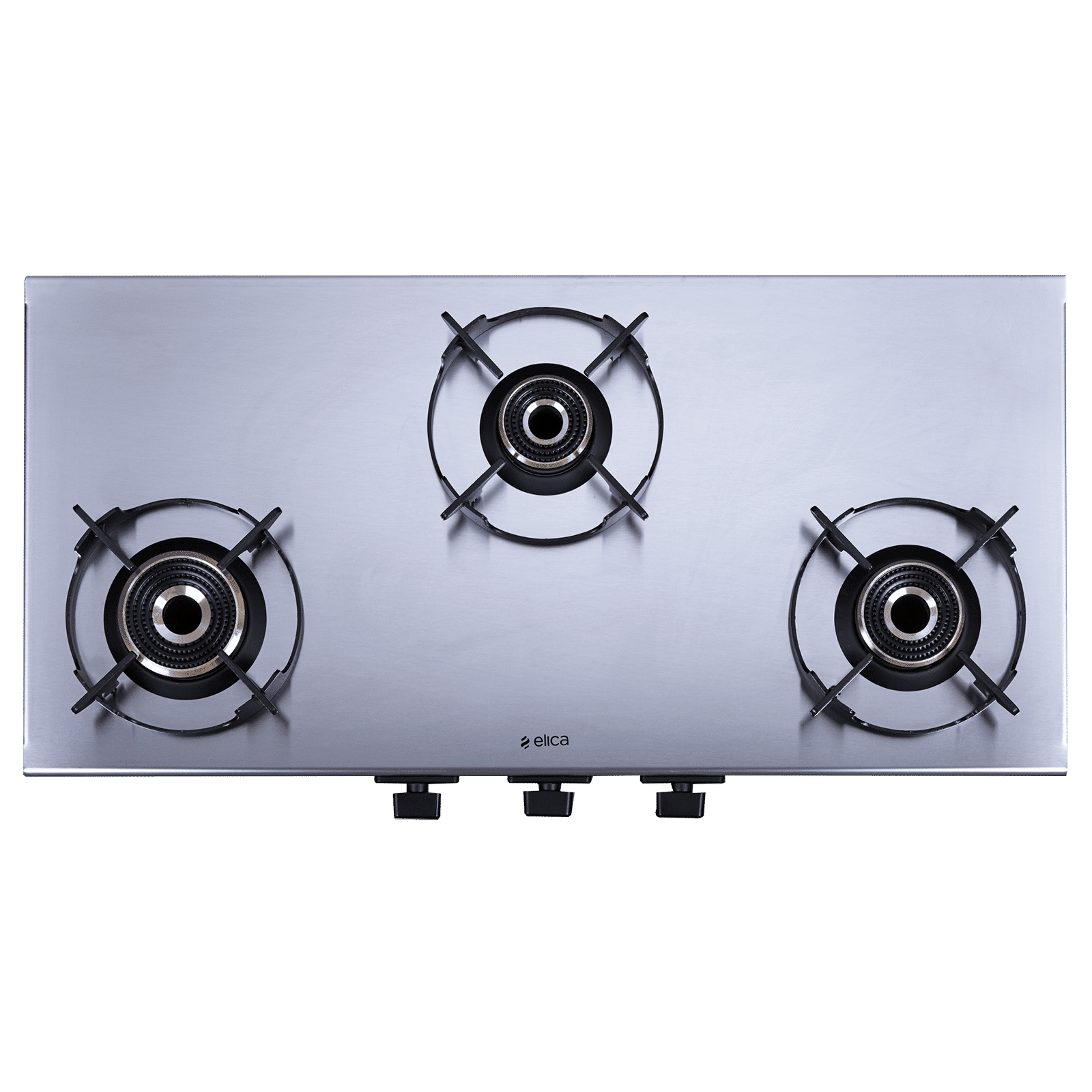 elica INOX HD 3B 77 3 Burner Manual Gas Stove (Round Euro Coated Pan Support, Stainless Steel) elica INOX HD 3B 77 3 Burner Manual Gas Stove (Round Euro Coated Pan Support, Stainless Steel)_5