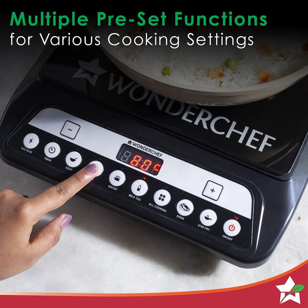 WONDERCHEF Acura 1400W Single Induction Cooktop with 11 Preset Functions WONDERCHEF Acura 1400W Single Induction Cooktop with 11 Preset Functions_4