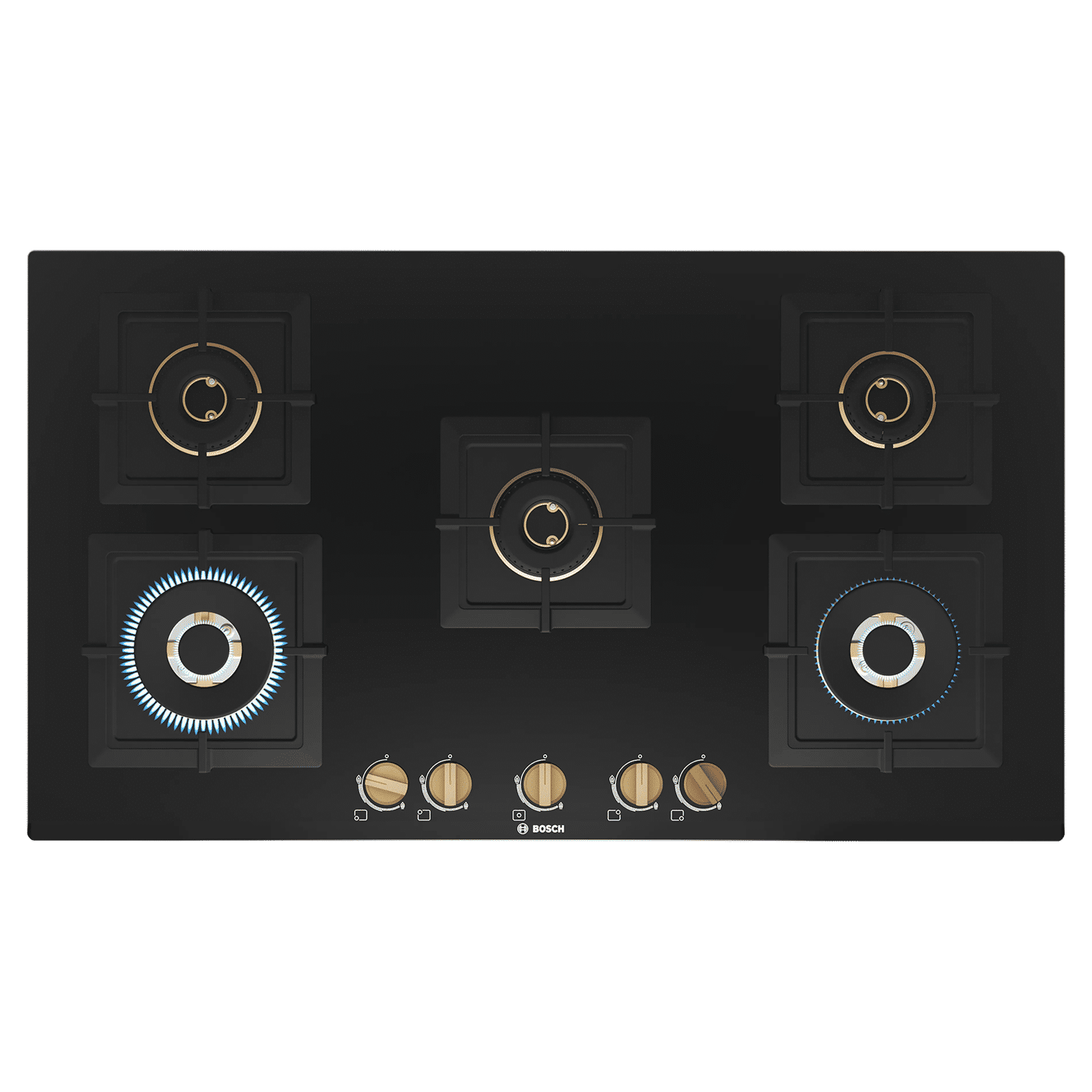 BOSCH Series 6 Tempered Glass Top 5 Burner Automatic Hob (Flame Failure Safety Device, Black) BOSCH Series 6 Tempered Glass Top 5 Burner Automatic Hob (Flame Failure Safety Device, Black)_1