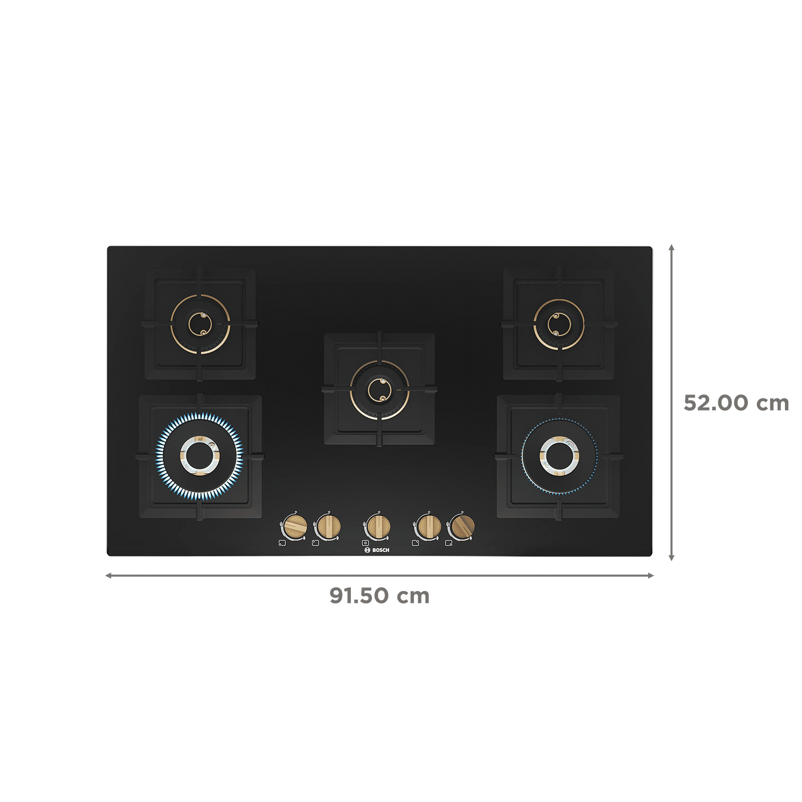 BOSCH Series 6 Tempered Glass Top 5 Burner Automatic Hob (Flame Failure Safety Device, Black) BOSCH Series 6 Tempered Glass Top 5 Burner Automatic Hob (Flame Failure Safety Device, Black)_2