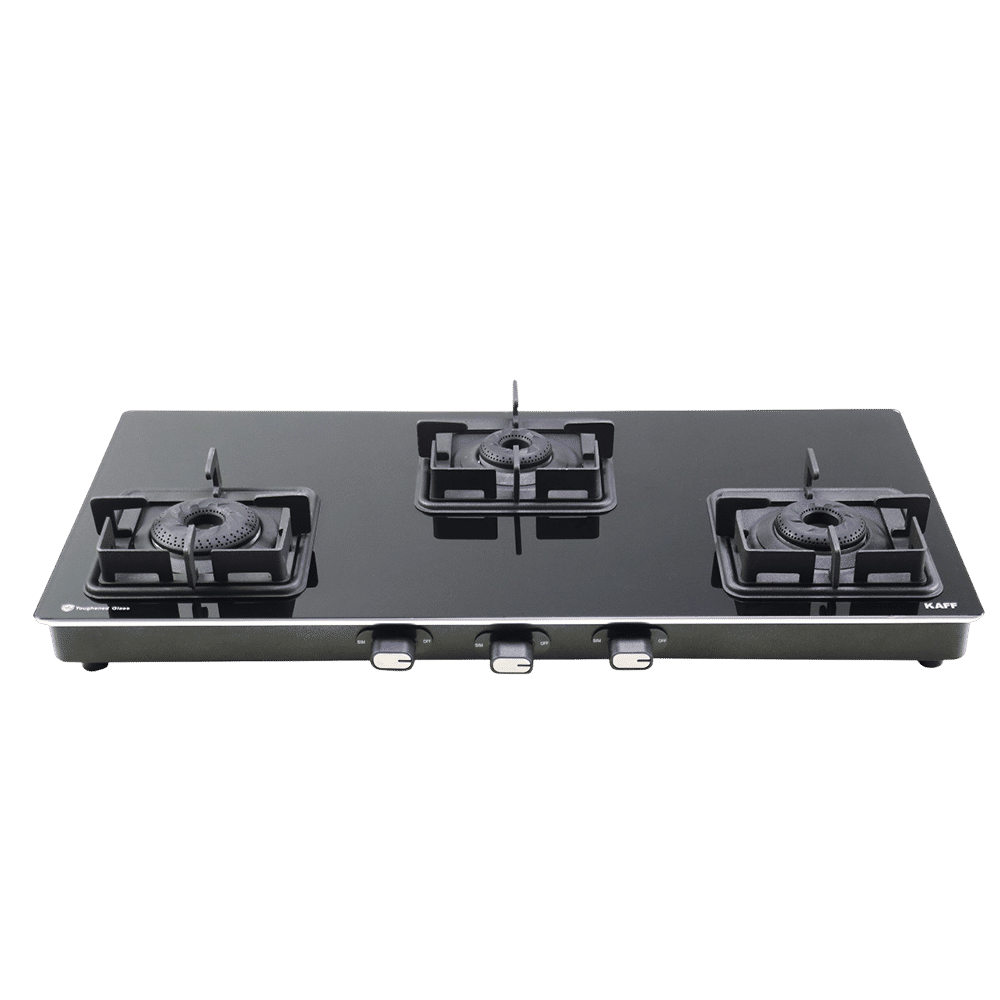 KAFF CTQ773B Toughened Glass Top 3 Burner Manual Gas Stove (Edge Protection, Black) KAFF CTQ773B Toughened Glass Top 3 Burner Manual Gas Stove (Edge Protection, Black)_4